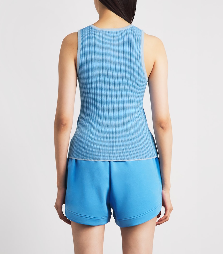 Varley Womens Rib-Knit Hanson Tank Top Mist Blue Image 5