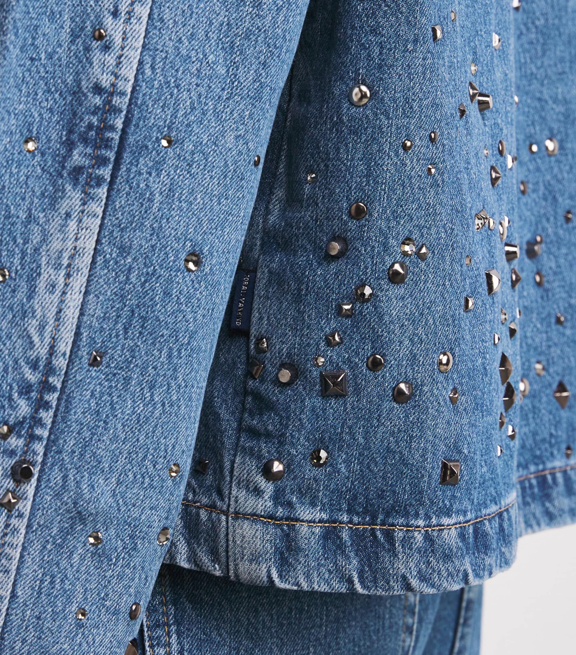 Embellished Denim Jacket DANCE WITH CRYS Image 6