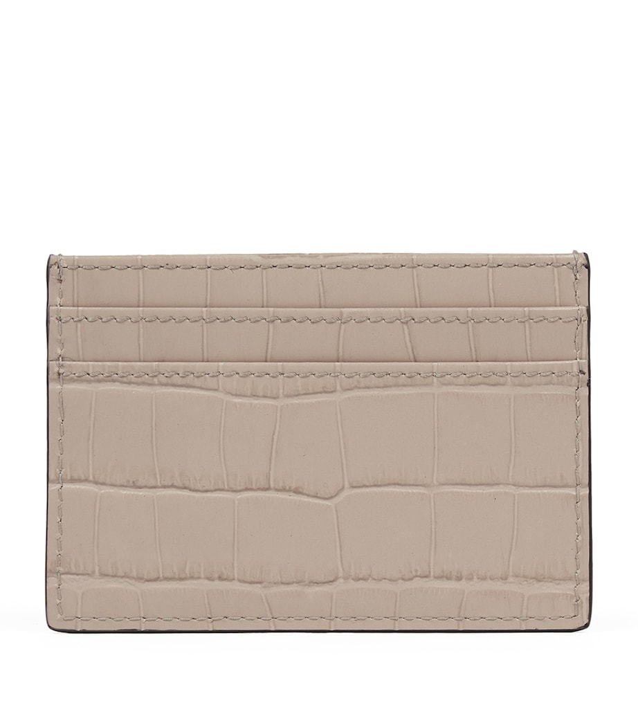 Smythson Leather Mara Flat Card Holder Sandstone Image 2