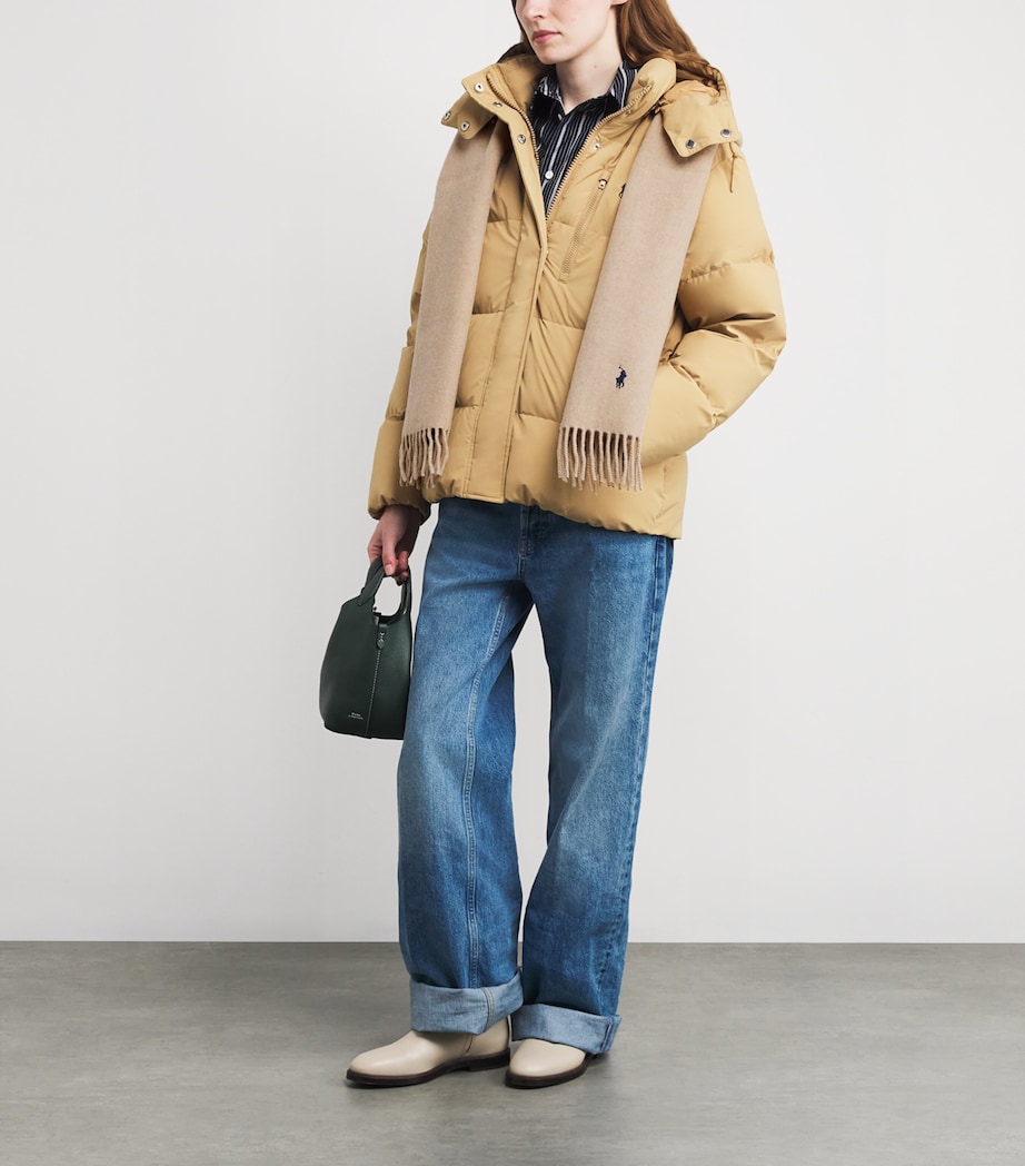 Wool Polo Pony Scarf BEIGE Image 3