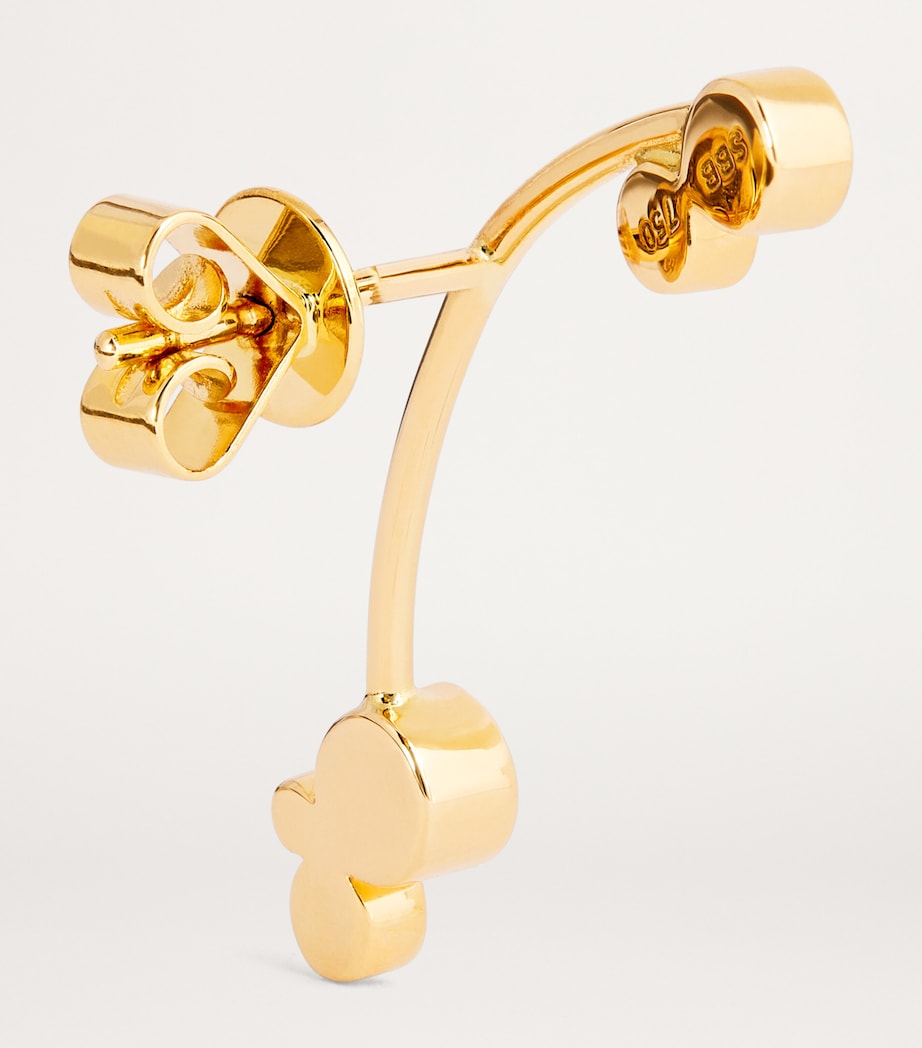 Yellow Gold and Diamond Stellari Diamant Single Left Earring YELLOW GOLD Image 4