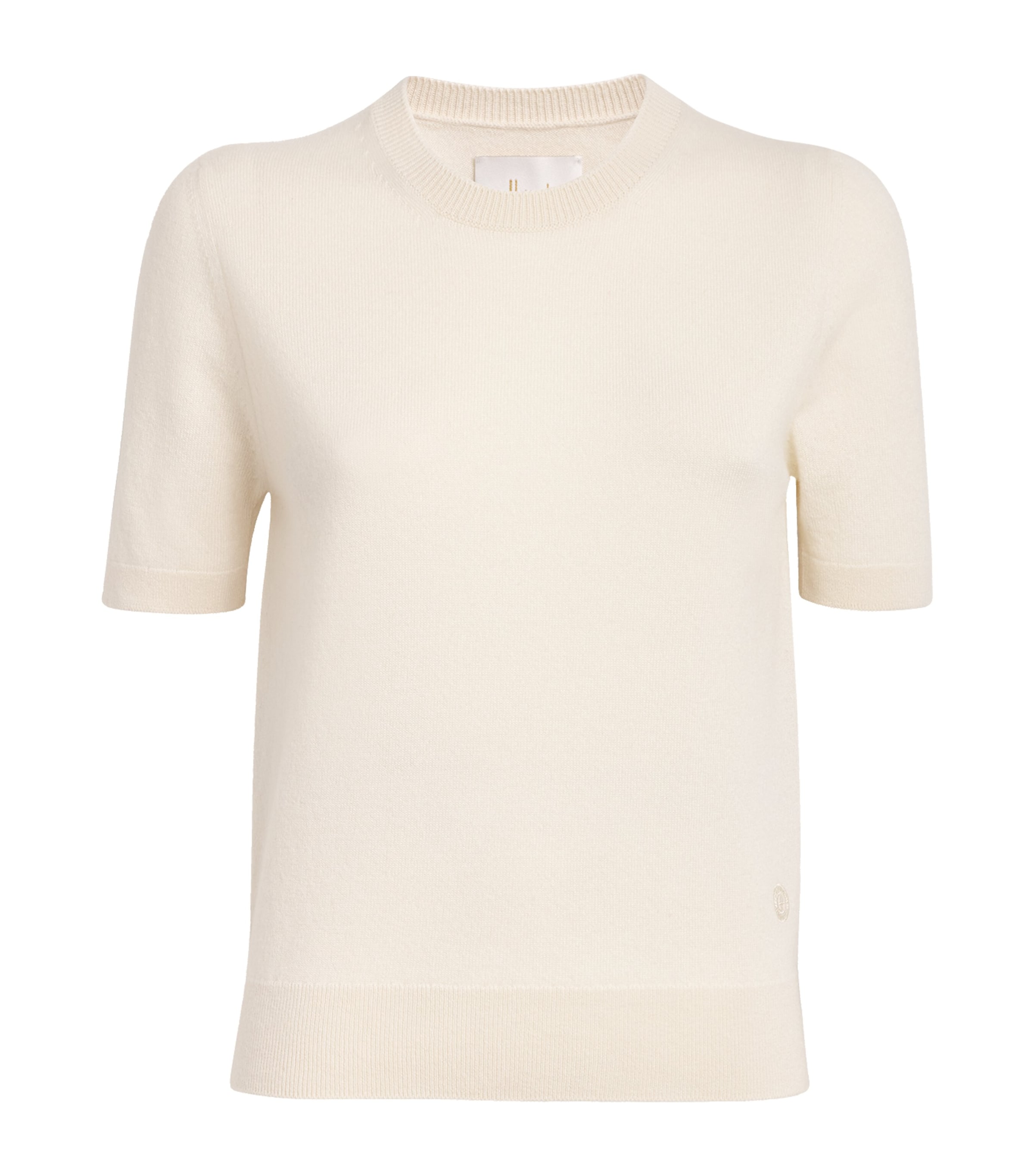 Harrods Cashmere T-shirt Sweater In Ivory