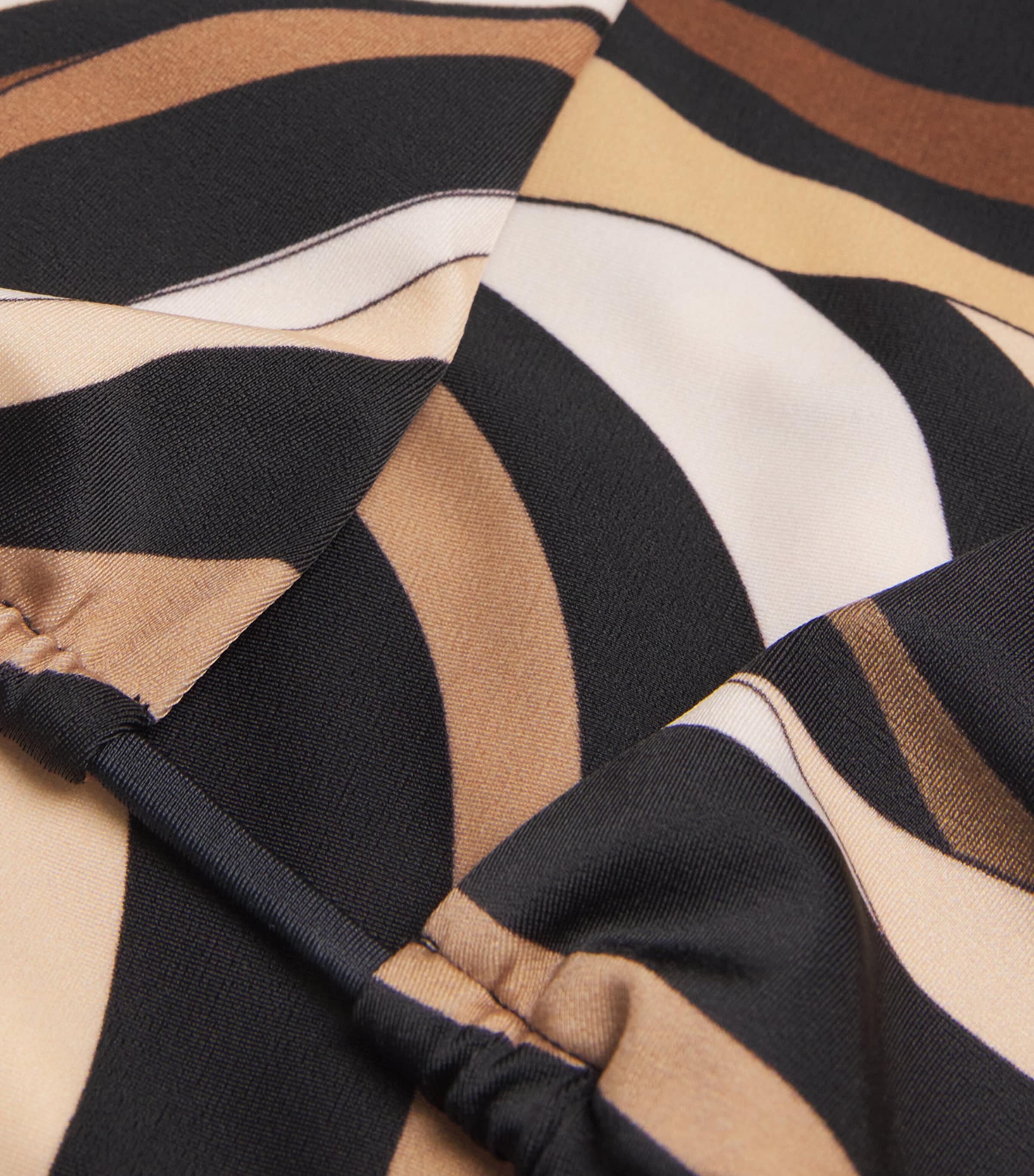 Marmo Print Triangle Bikini Top 066/BLACK GOLD Image 4