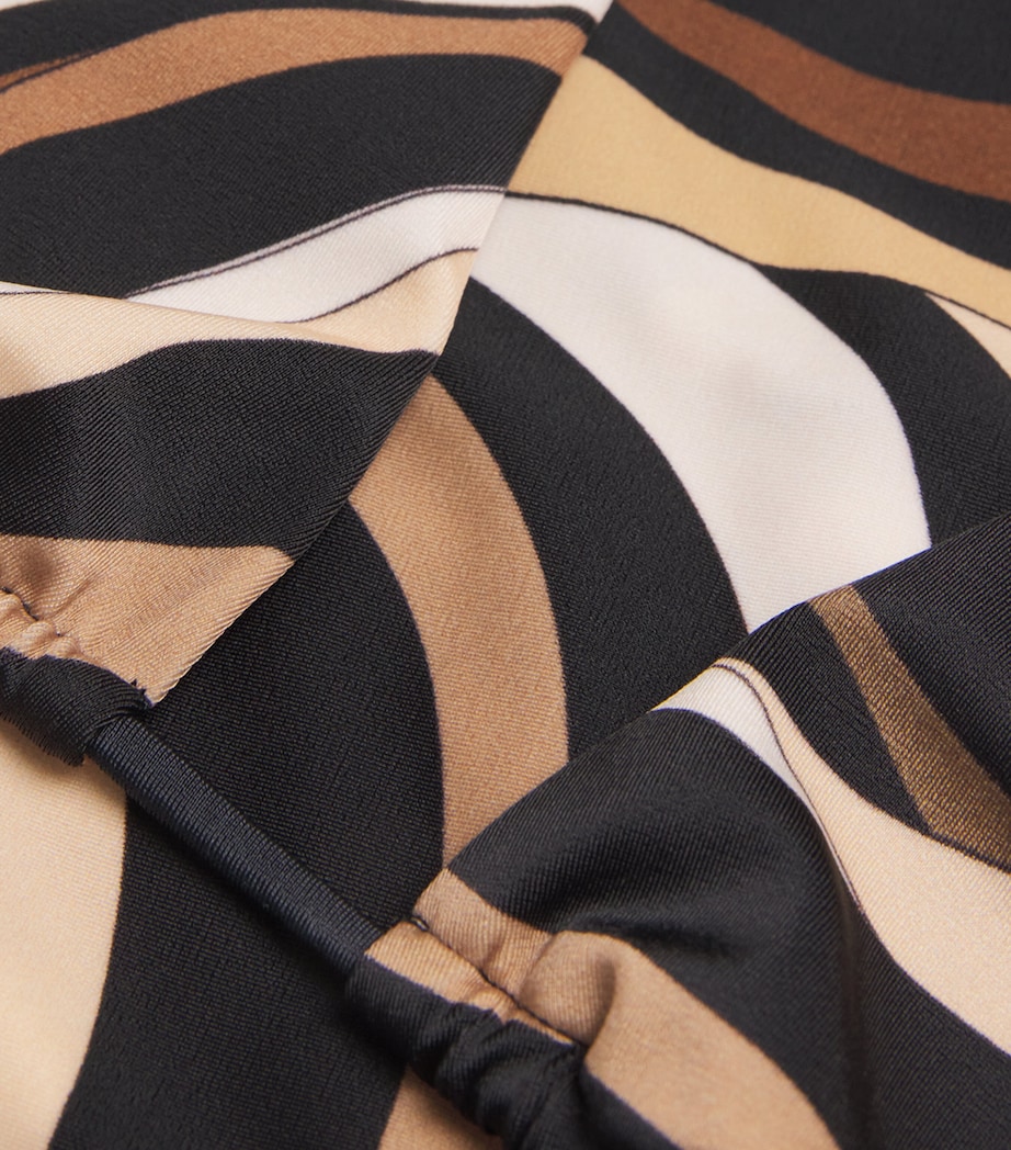 Marmo Print Triangle Bikini Top 066/BLACK GOLD Image 4