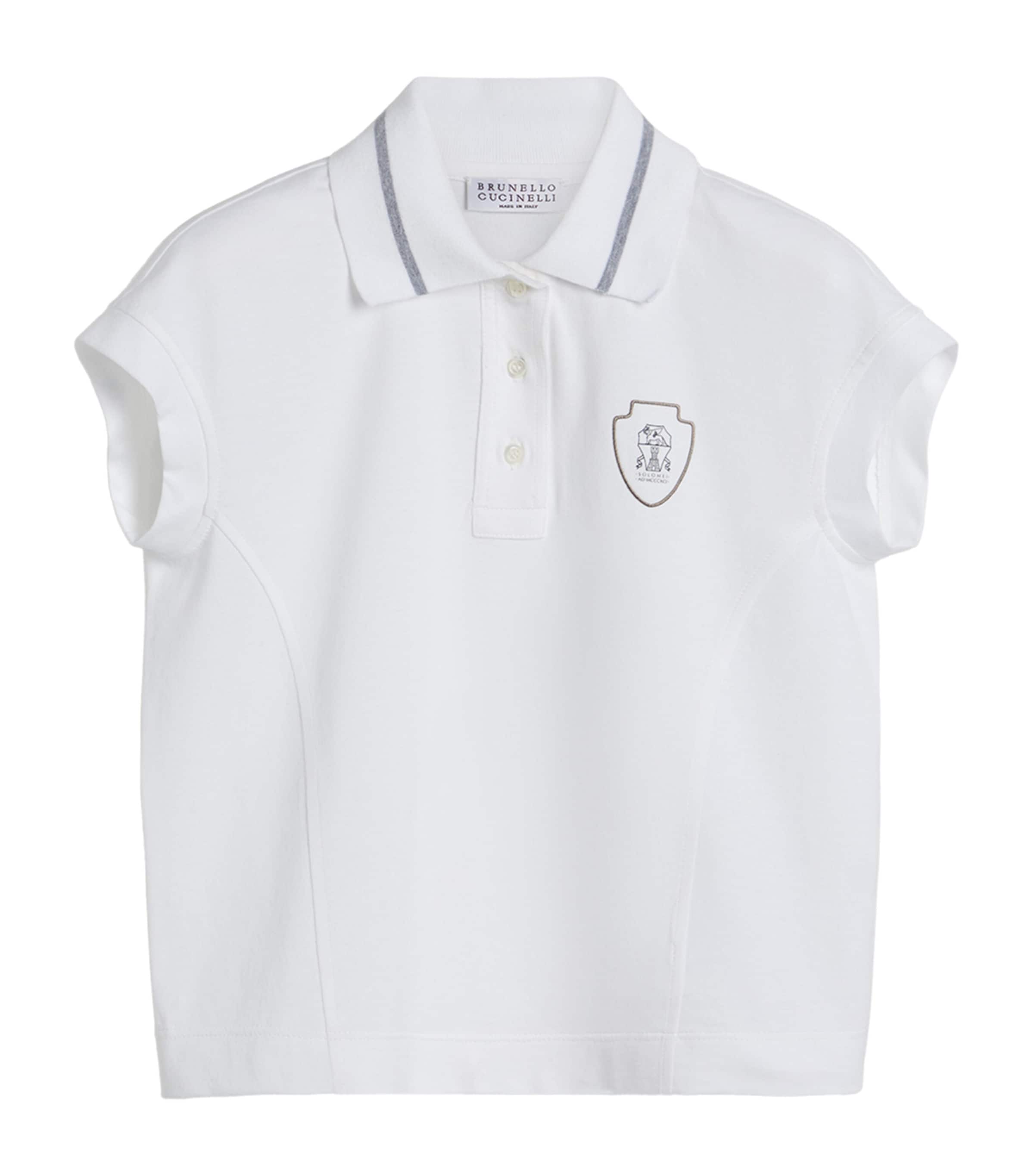 Brunello Cucinelli Logo-print Polo Shirt In White