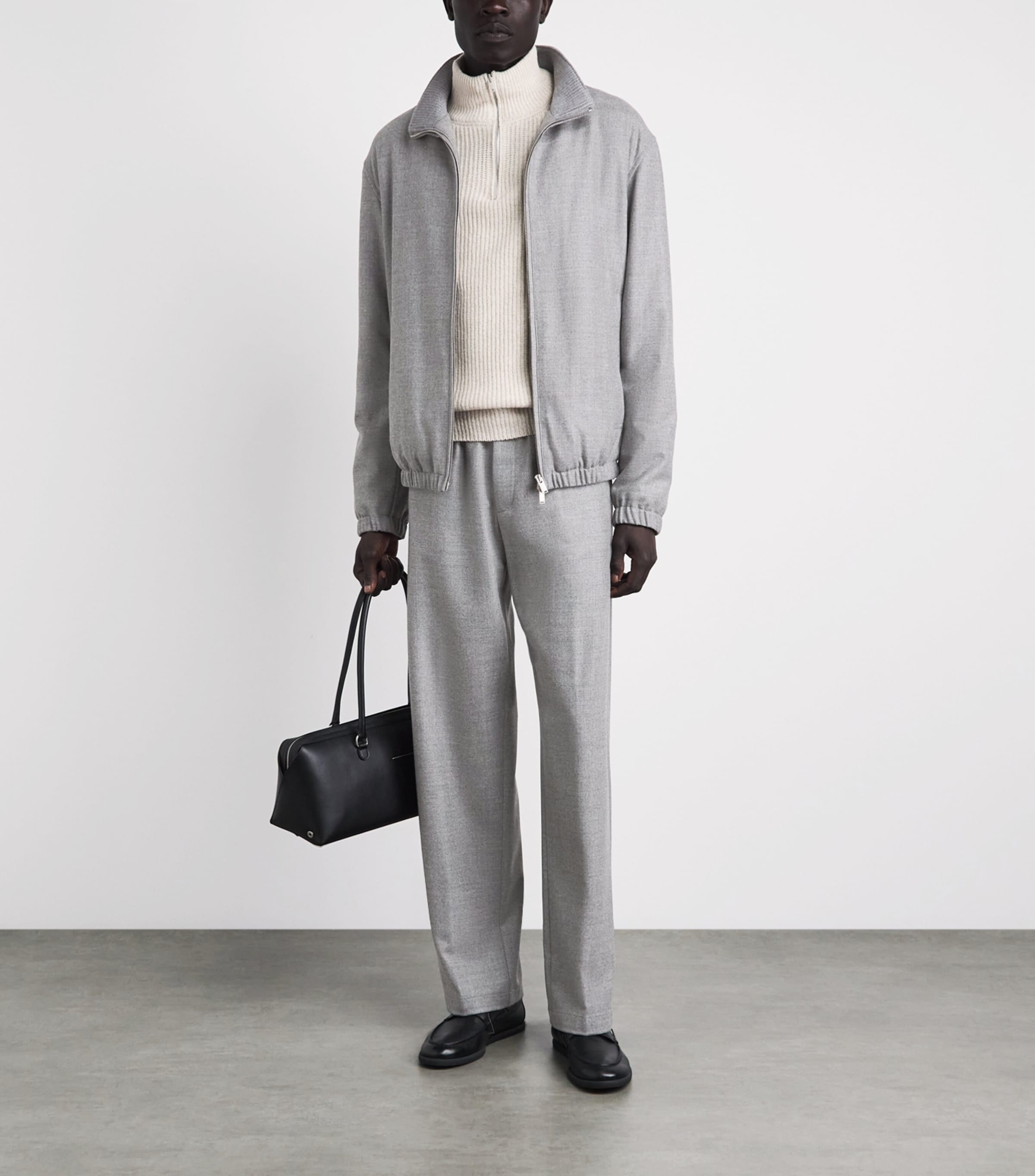Lardini Mens Stretch-Virgin Wool Jacket Grey Image 2