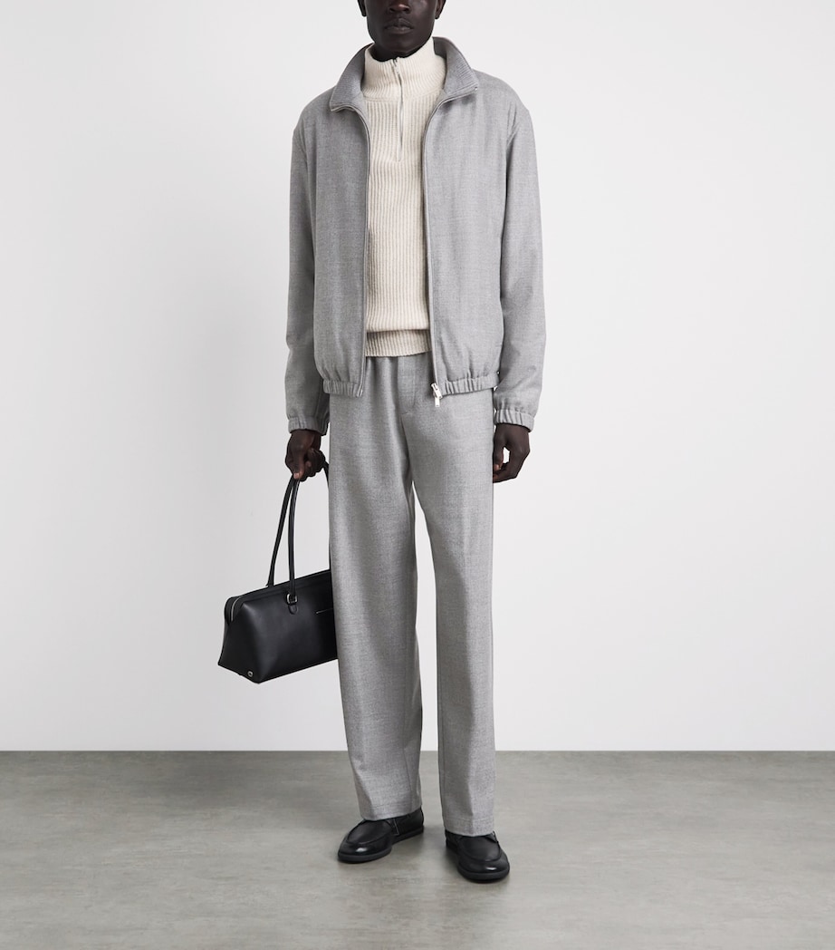 Lardini Mens Stretch-Virgin Wool Jacket Grey Image 2