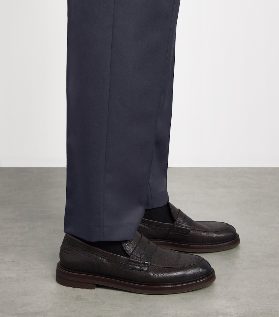 Wool Tapered Trousers IAK DARK NAVY Image 6