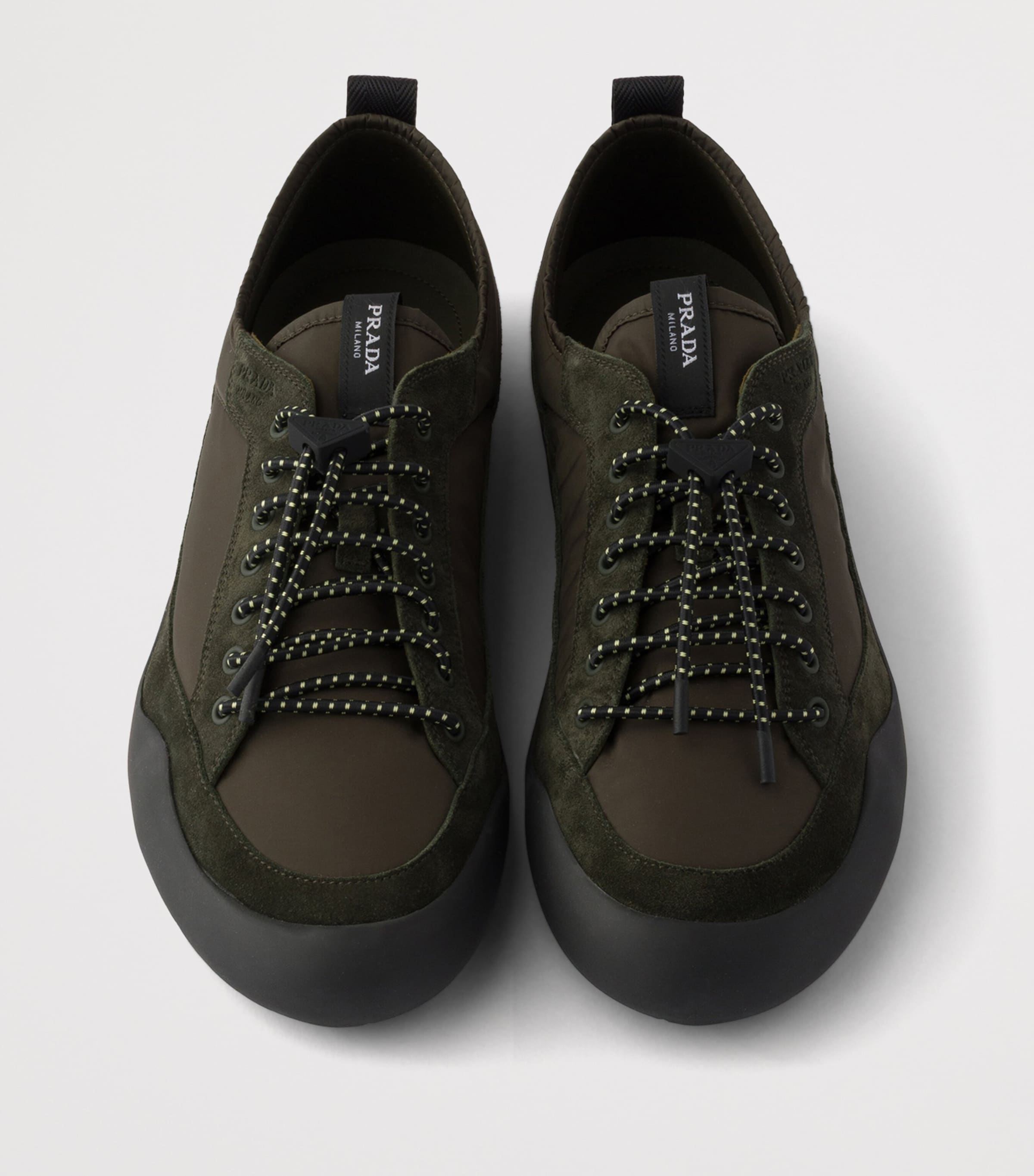 Prada Re-Nylon-Suede Speedrock Sneakers Green Image 3