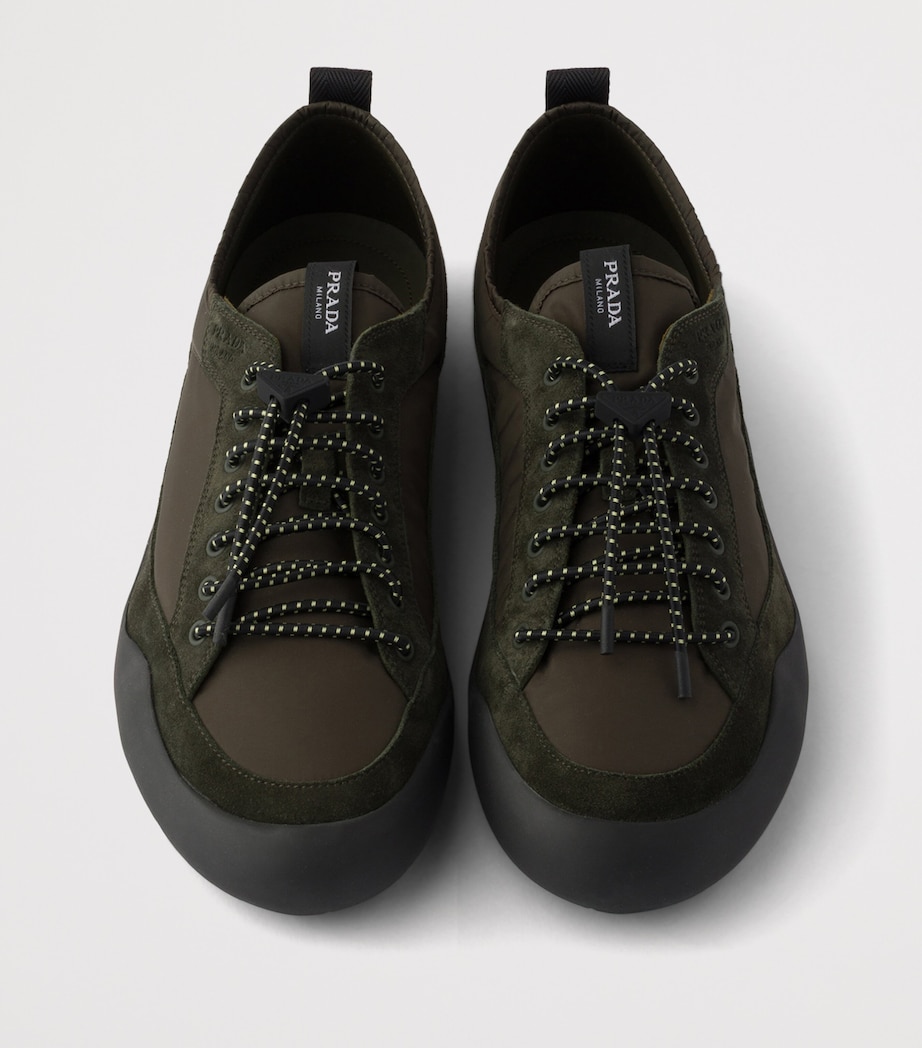 Prada Re-Nylon-Suede Speedrock Sneakers Green Image 3
