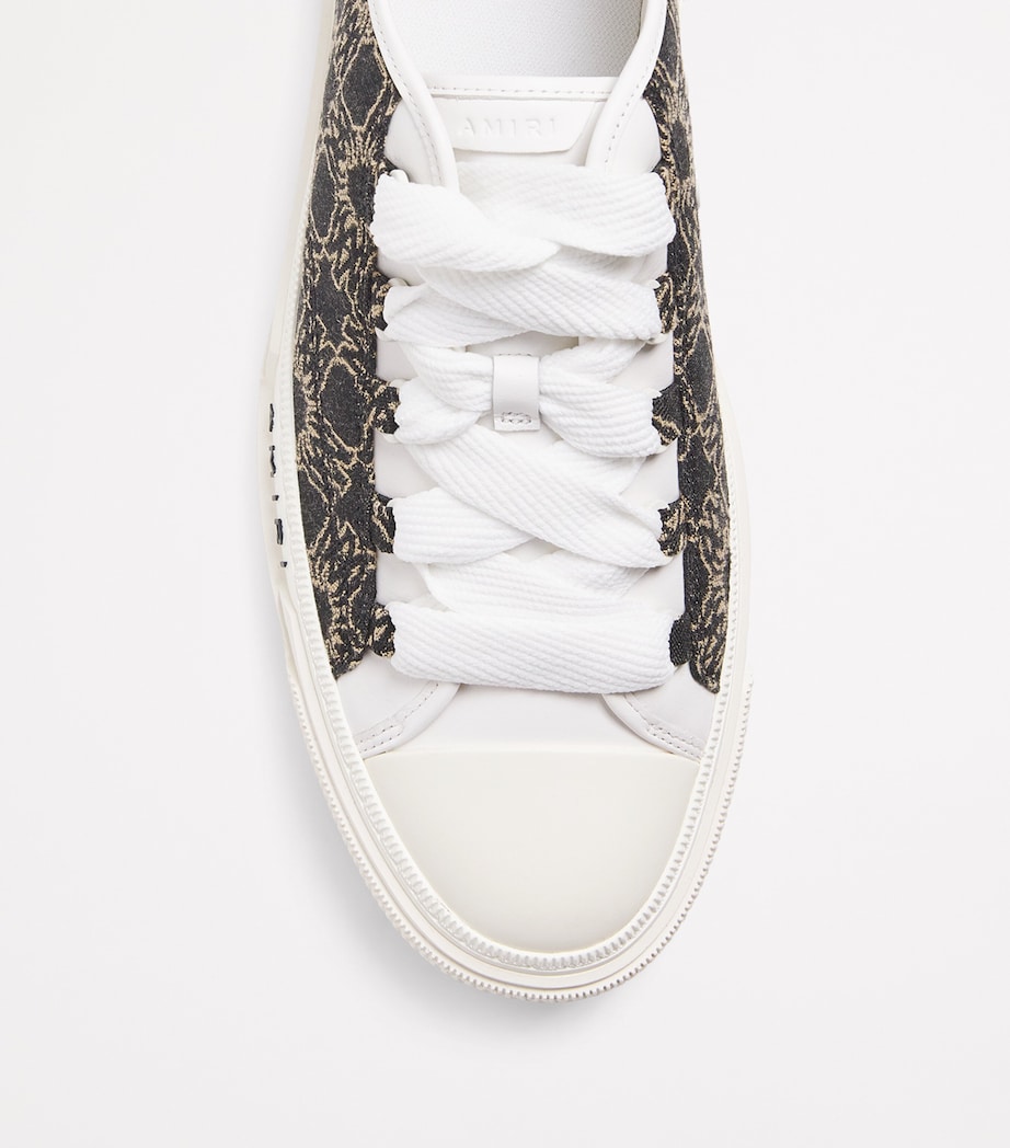 AMIRI Mens MA Quad Jacquard Court Sneakers Black Image 5