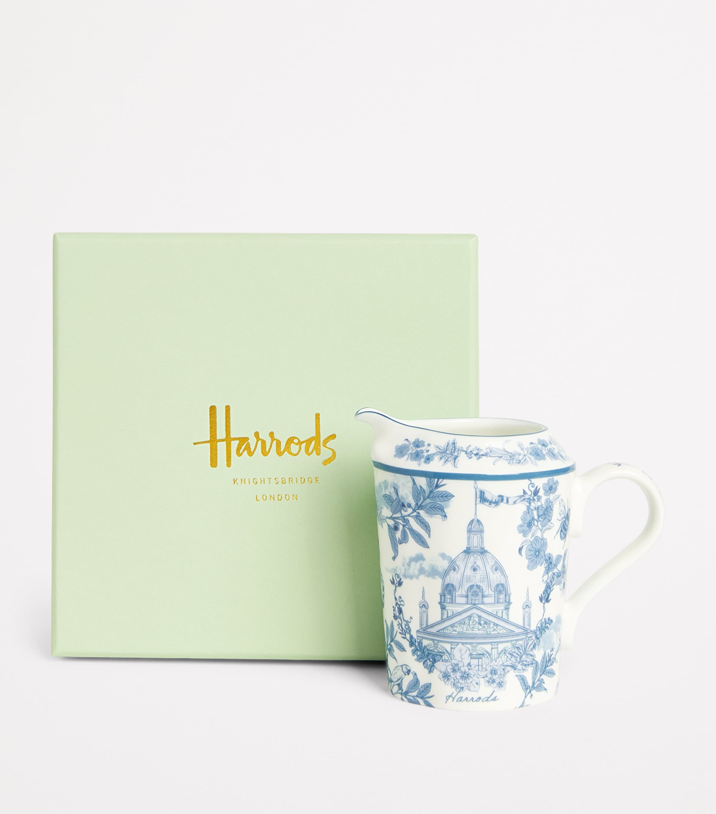 Bone China Toile Creamer BLUE Image 2