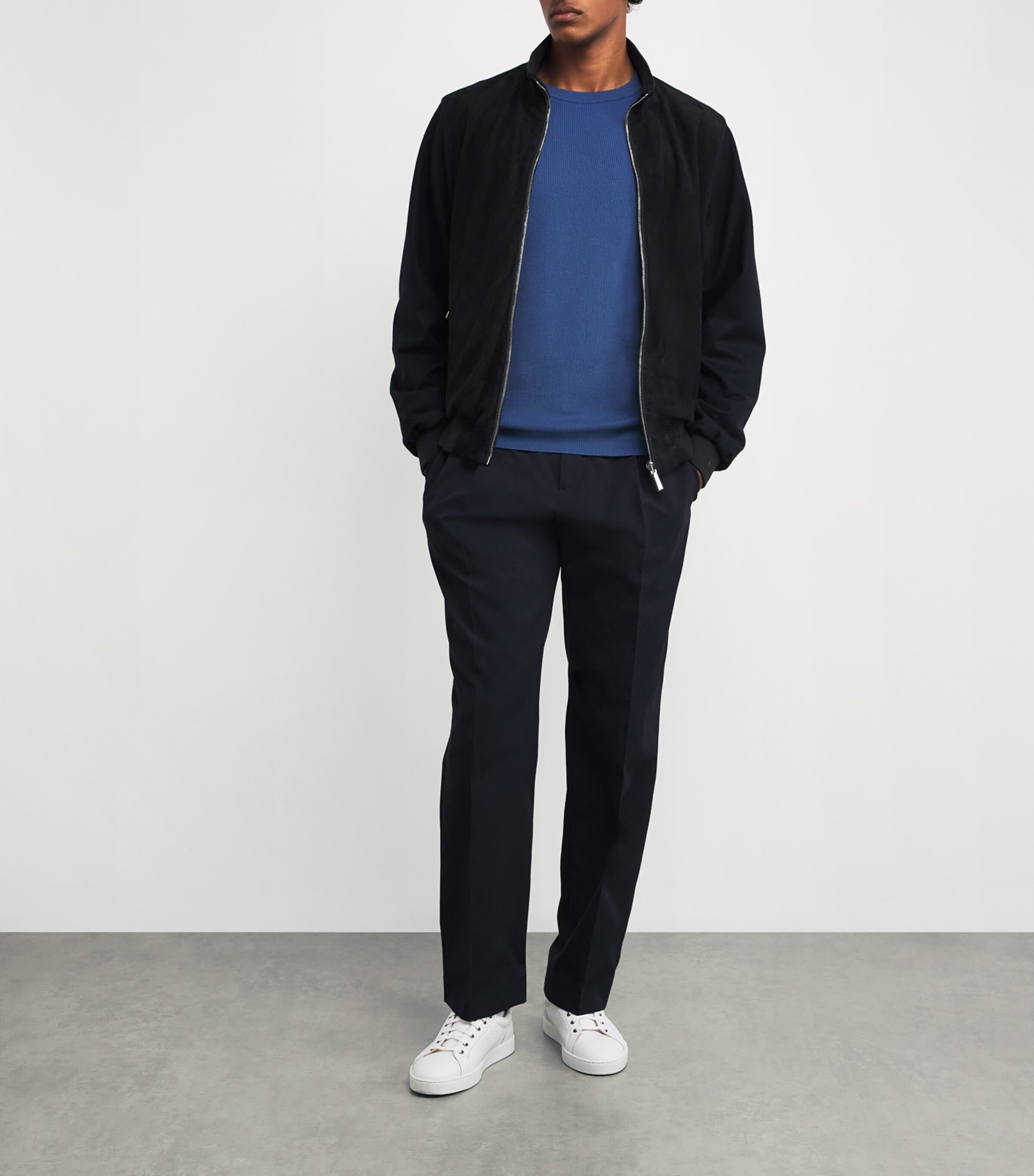 Cotton Ribbed Sweater DENIM U0499 Image 2