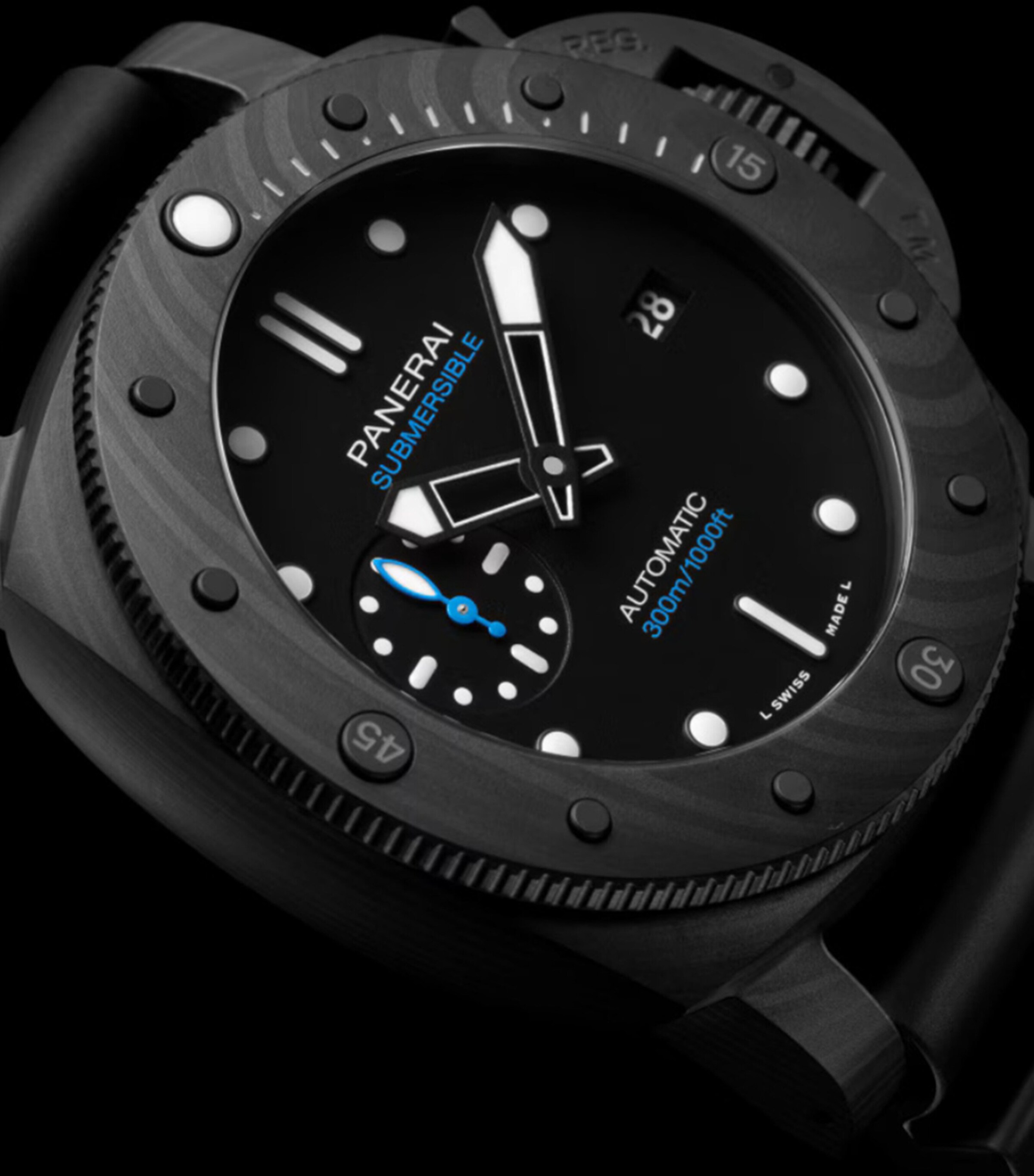 Panerai Carbotech Submersible Watch 42mm Black Image 5