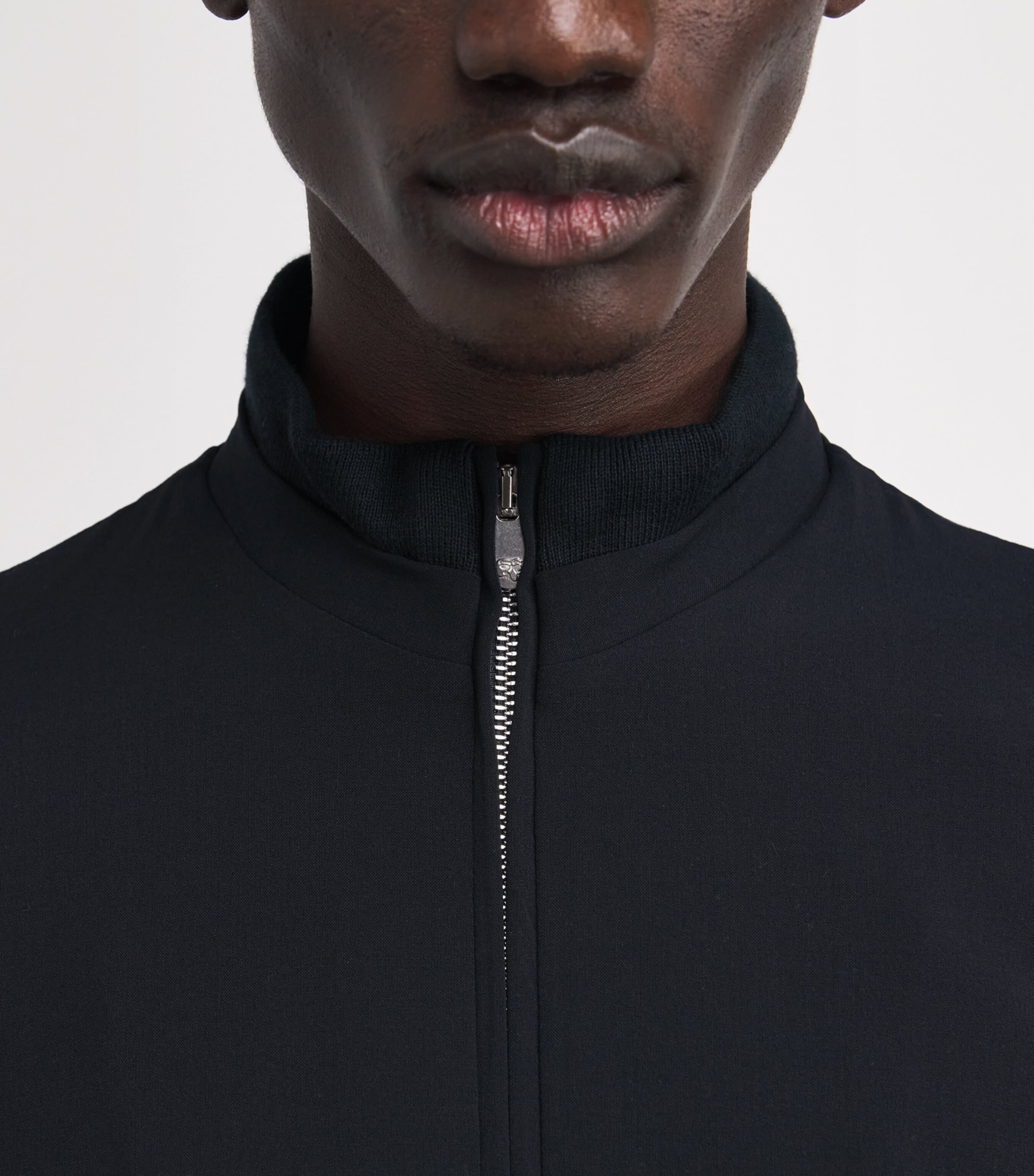 Wool Zip-Up Technical Jacket 16-NAVY Image 6