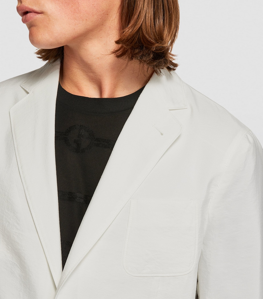 Silk-Blend Single-Breasted Blazer U0BN Image 6