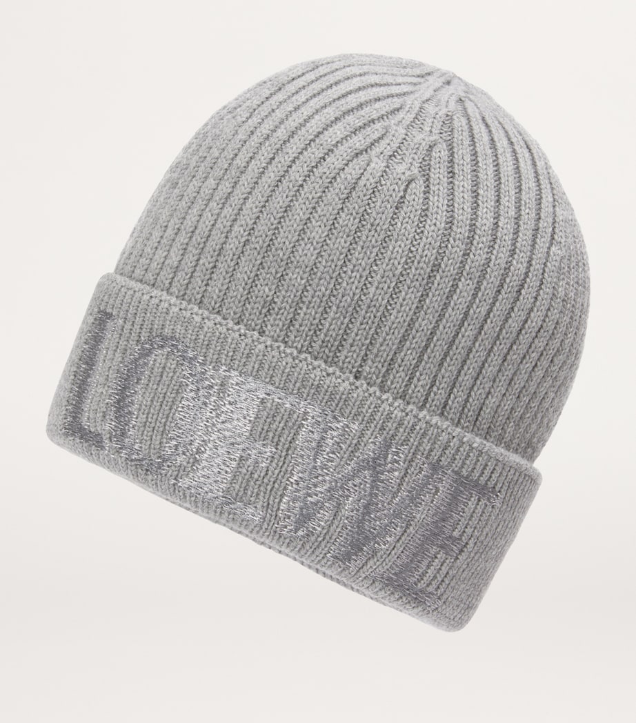 Wool Logo Beanie GREY Image 2