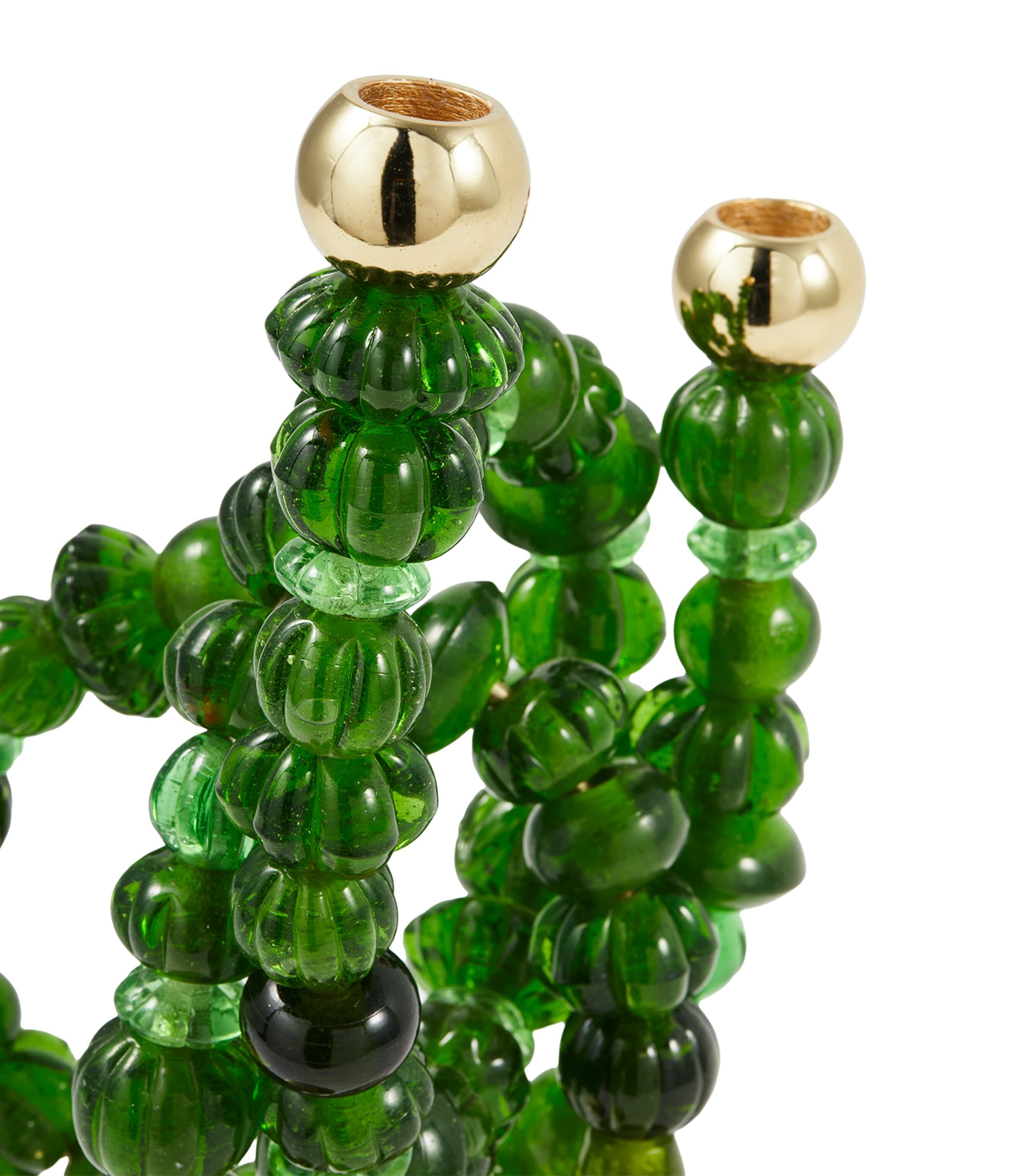 POLSPOTTEN Beads Candle Holder (38cm) Dark Green Image 3