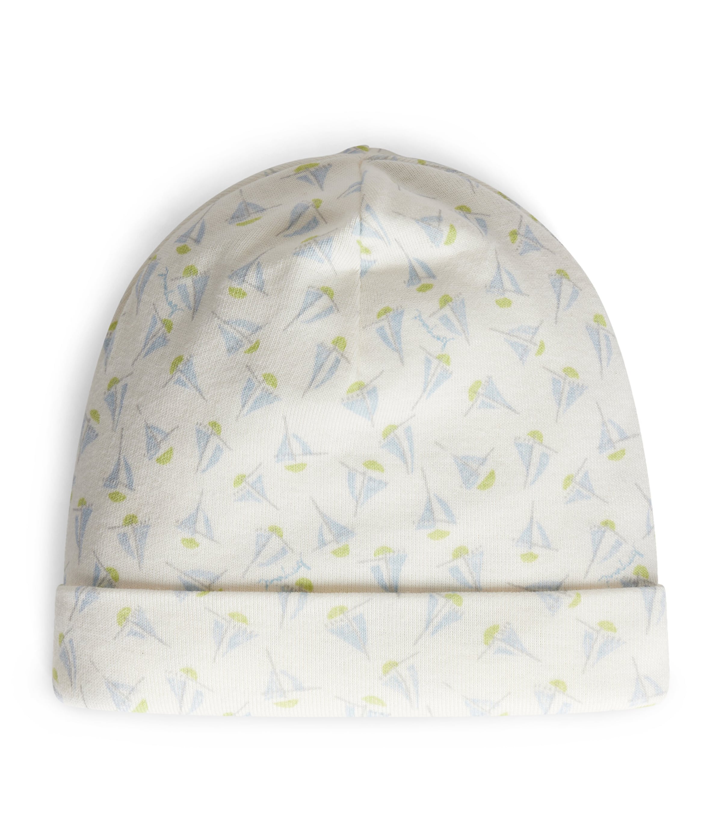 Bonpoint Kids'  Wool-cotton Boat Print Hat In Blue