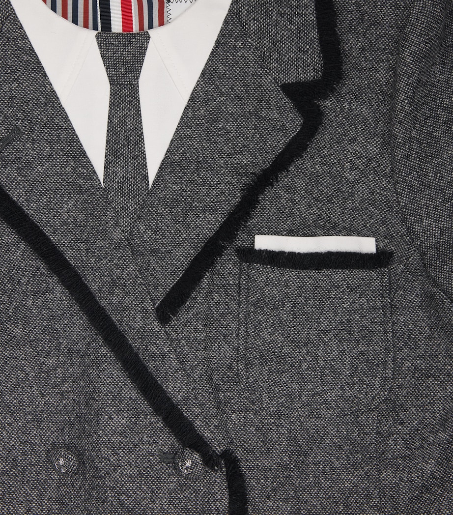 Wool Trompe-l’Oeil Dress BLK/WHT Image 2