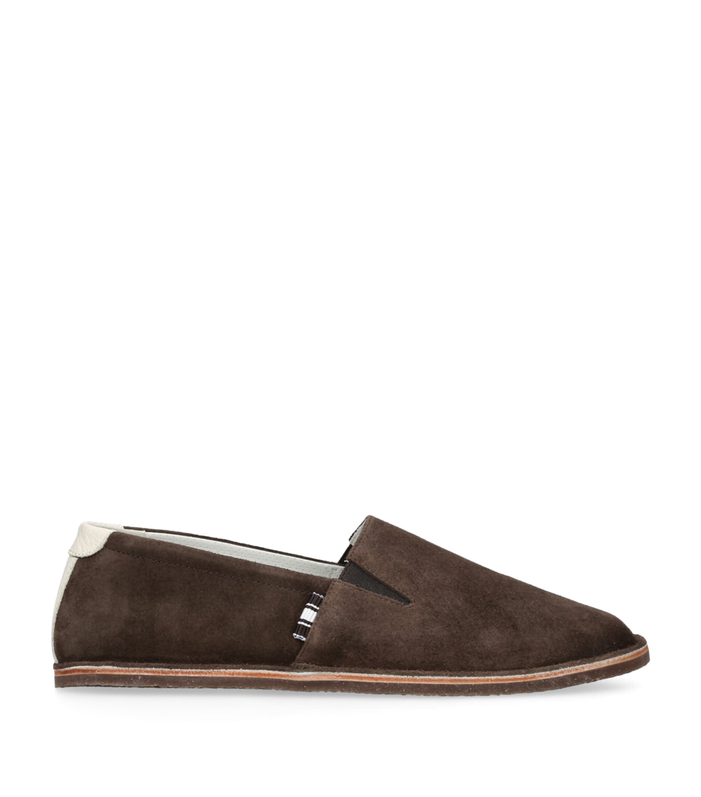 Brunello Cucinelli Suede Loafers In Brown