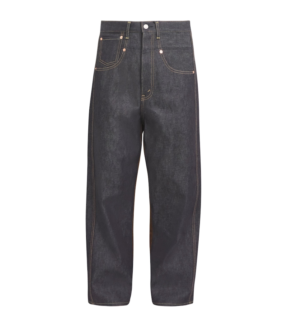 Junya Watanabe MAN x Levi’s Corduroy-Trim Straight Jeans INDIGO X BROWN Image 1