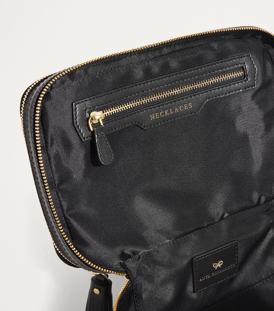 Anya Hindmarch Jacquard Jewellery Case Black Image 4