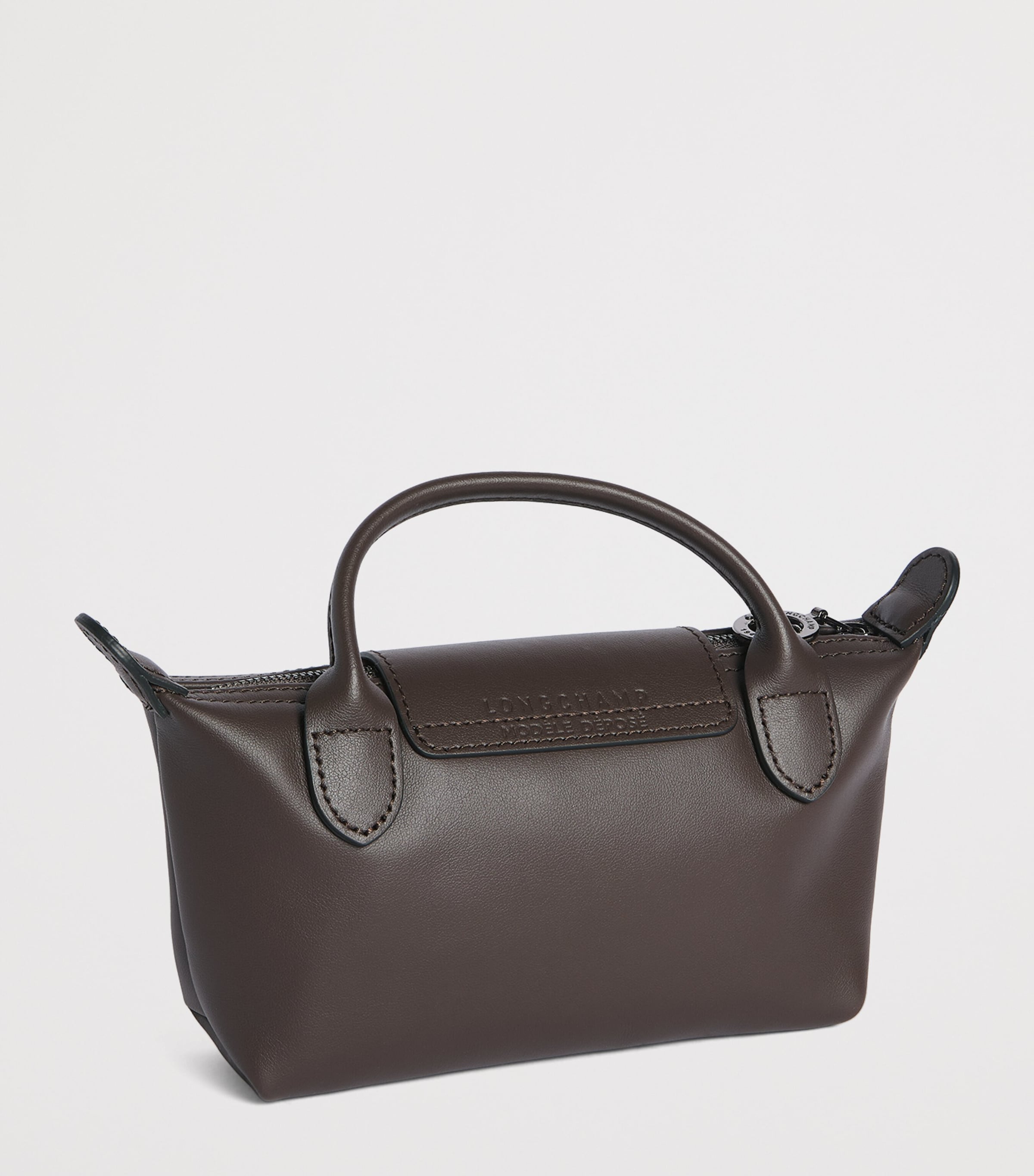 Longchamp Extra-Small Leather Le Pliage Xtra Pouch Moka Image 3