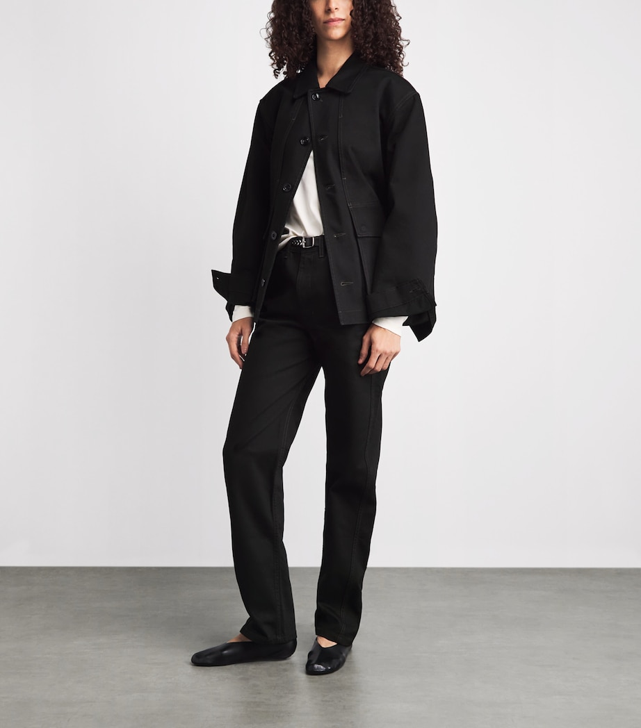 Lemaire Womens Boxy Denim Jacket Black Image 2
