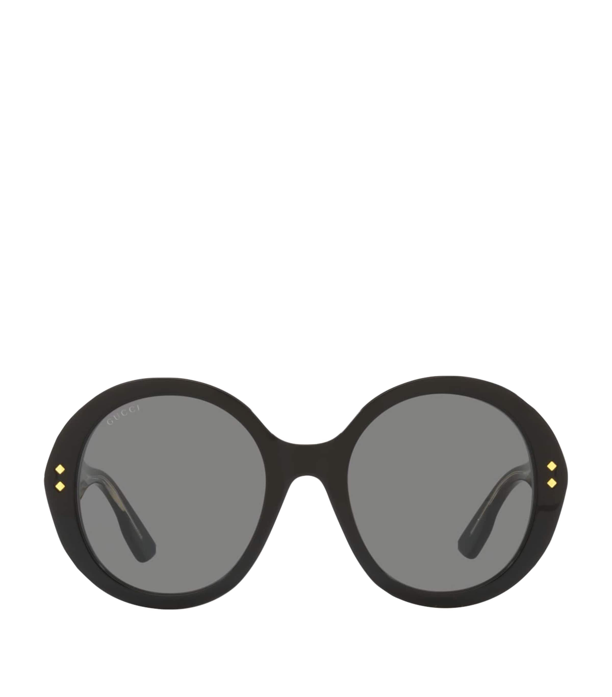 Gucci Womens Black Gg1081s Round-frame Acetate Sunglasses In Black