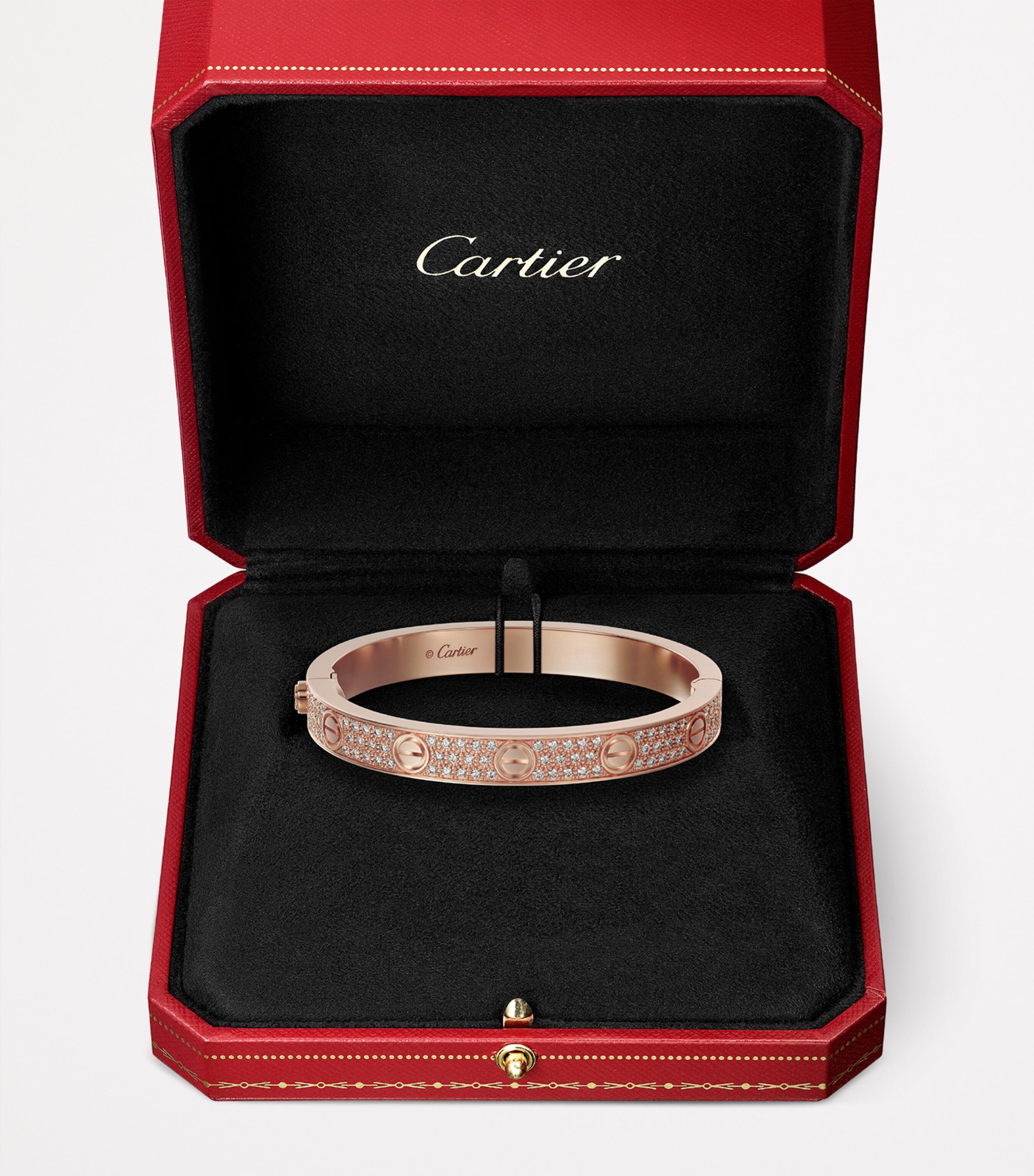 Rose Gold and Diamond LOVE Bracelet ROSE GOLD Image 2