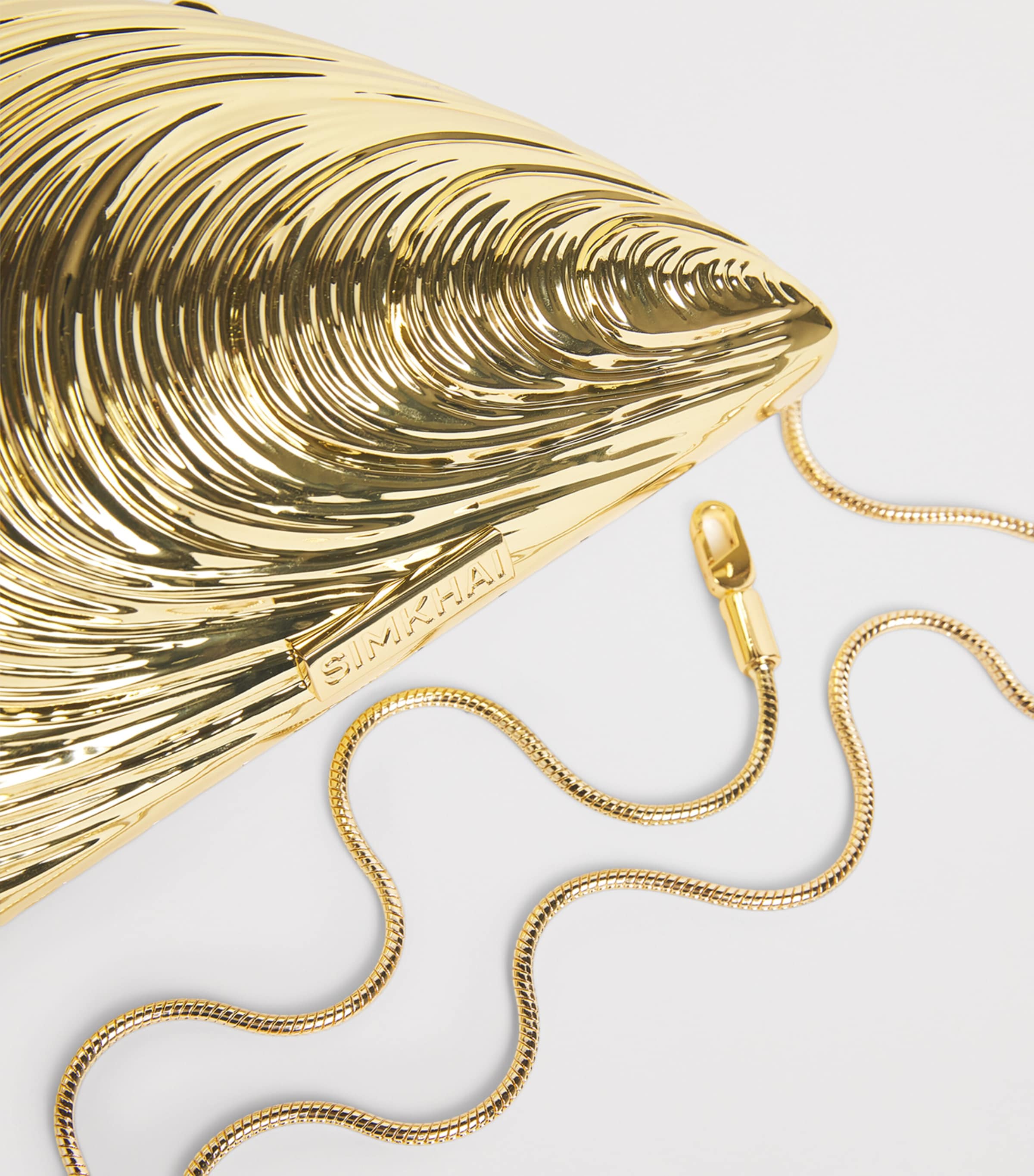 Bridget Oyster Clutch Bag GOLD Image 6