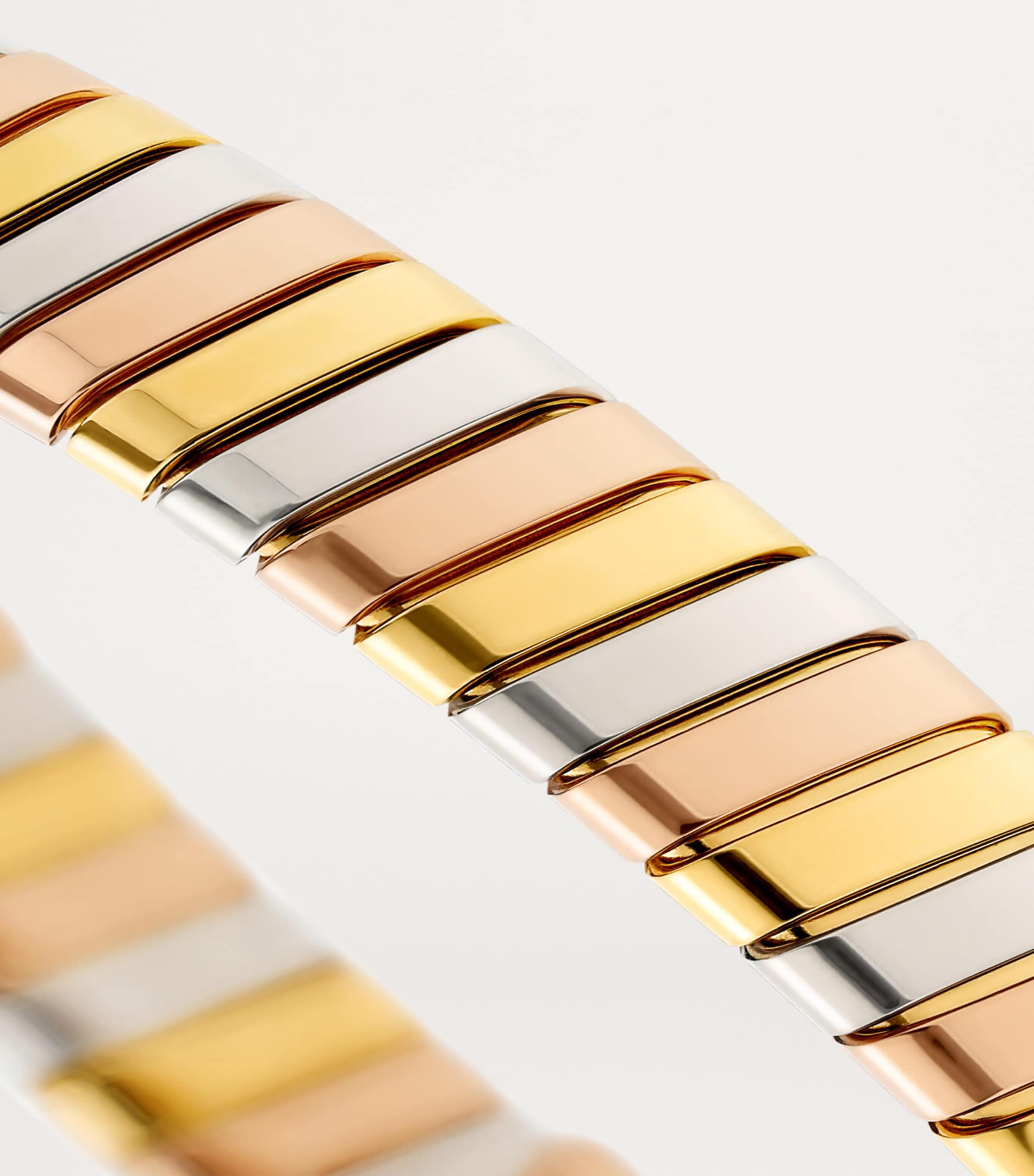Yellow, Rose and White Gold Tubogas Bangle YELLOW GOLD Image 6
