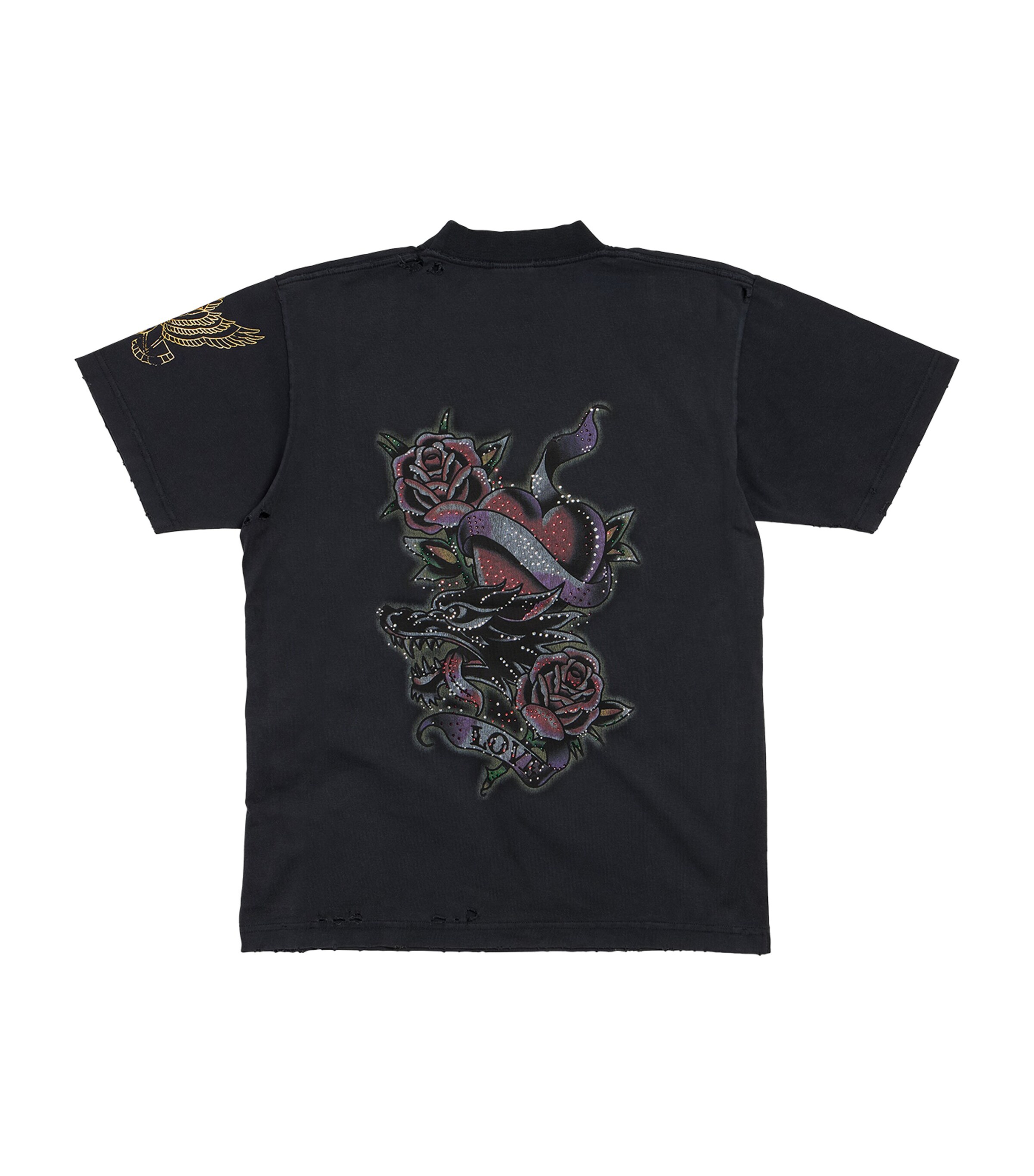 BALENCIAGA Tacky Tattoo Tシャツ Women's Tacky Tattoo T-shirt Small Fit in Light Blue