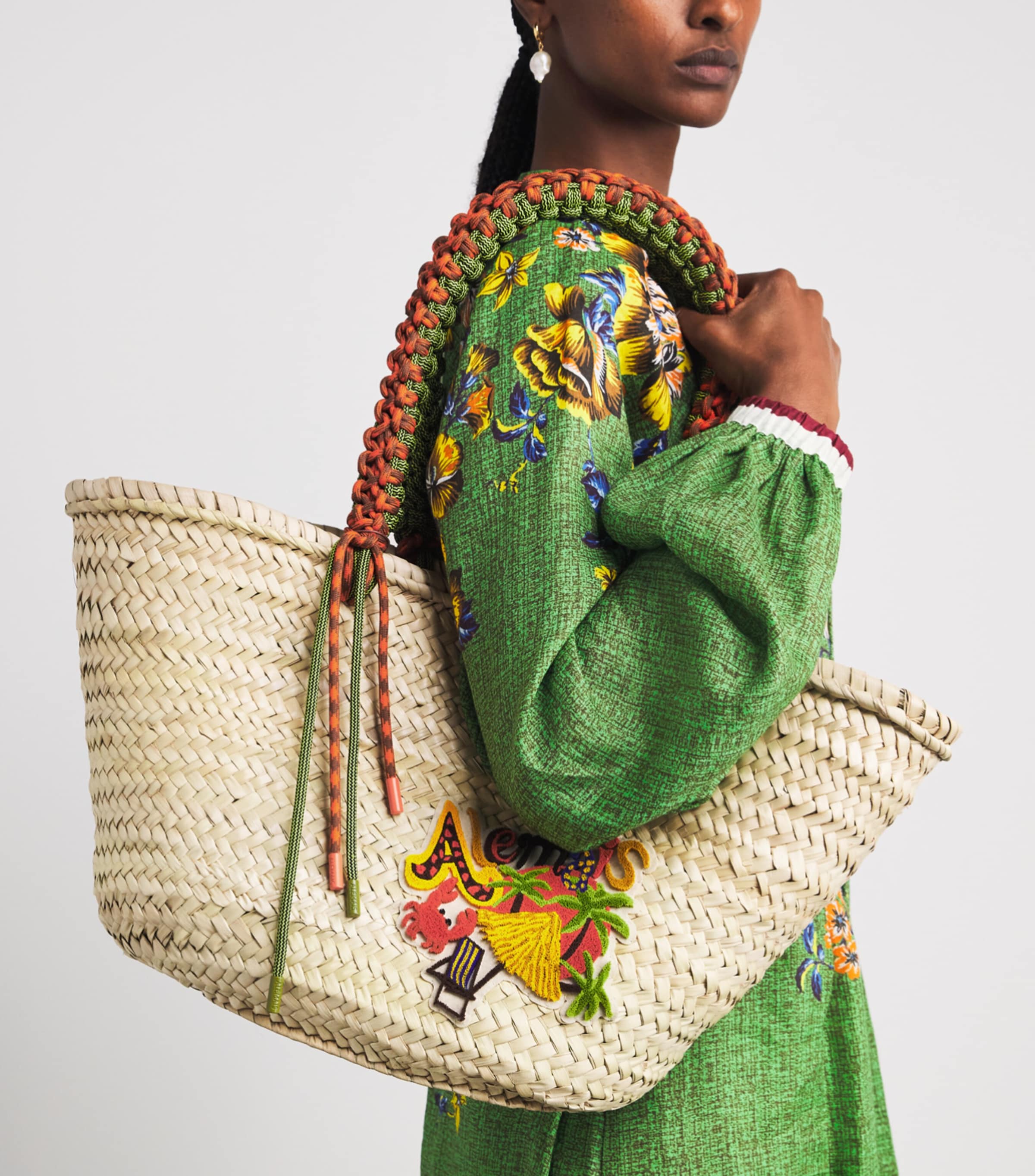 ALEMAIS Womens Embroidered Island Cove Tote Bag Image 4