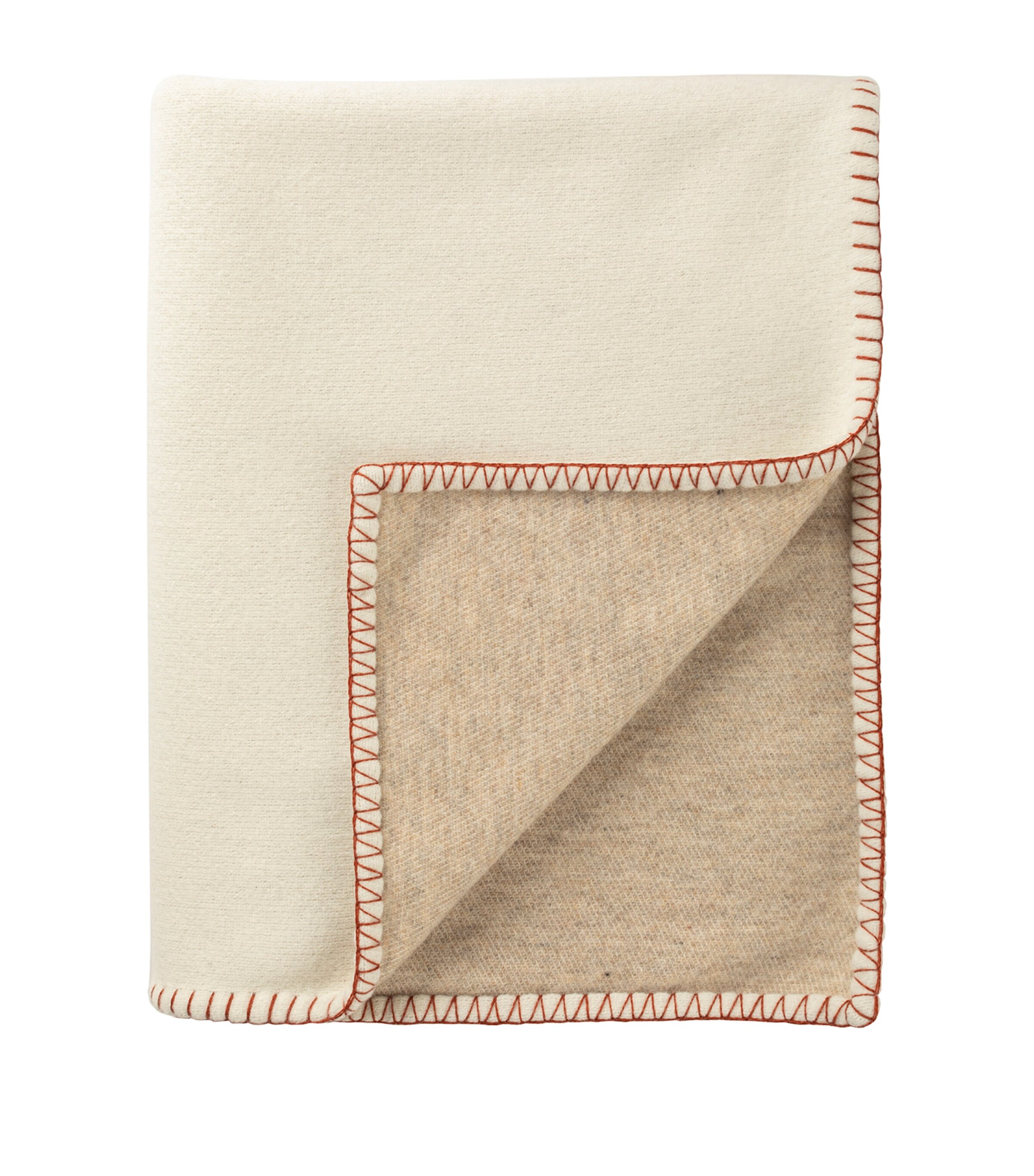 Wool-Cashmere Reversible Throw (190cm x 140cm) ECRU / DRIFTWOOD Image 1
