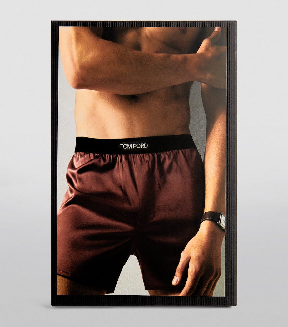 Stretch-Silk Boxer Shorts 002 BLACK Image 4