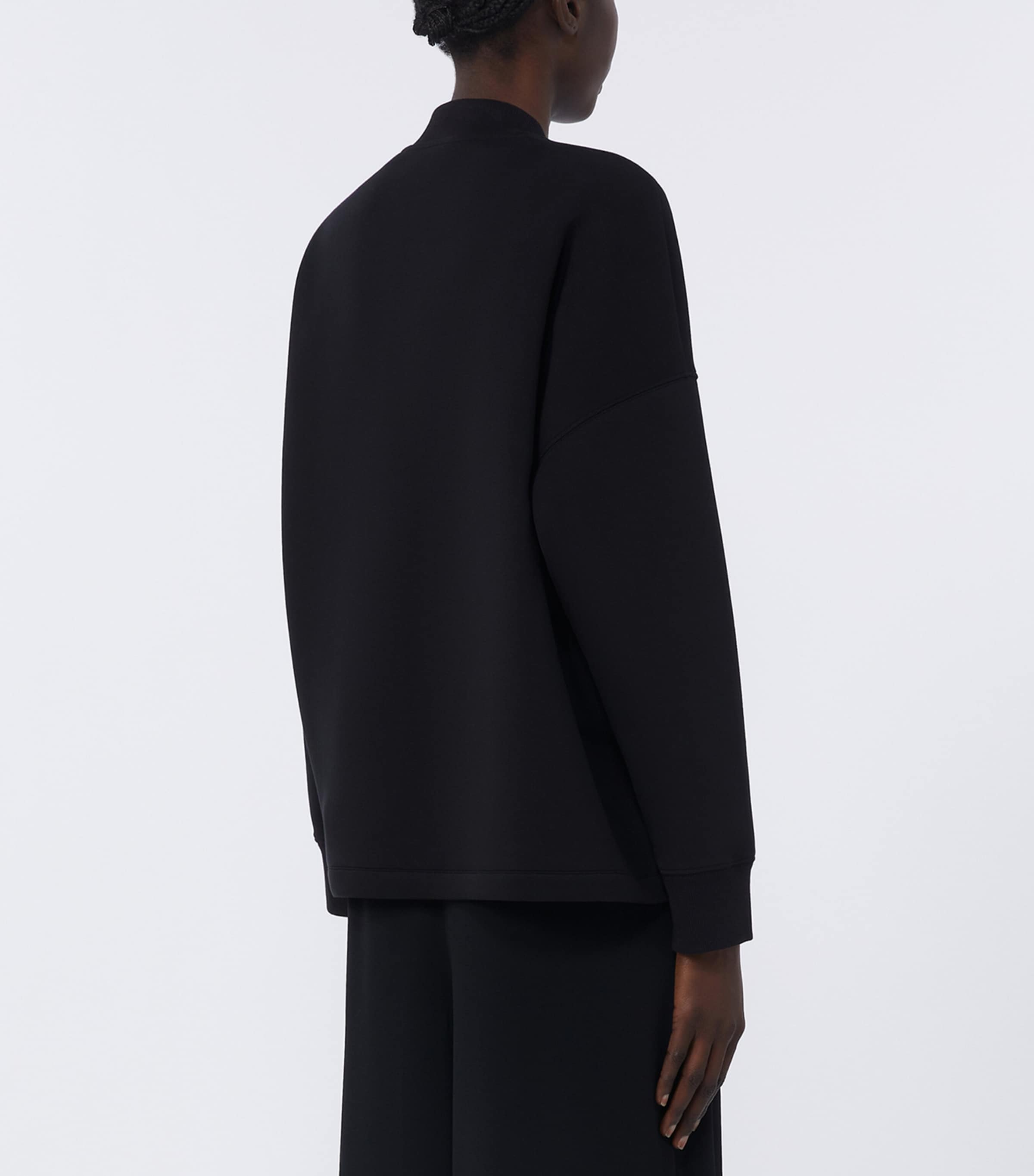 Cotton-Blend Zip-Up Jacket BLACK Image 4