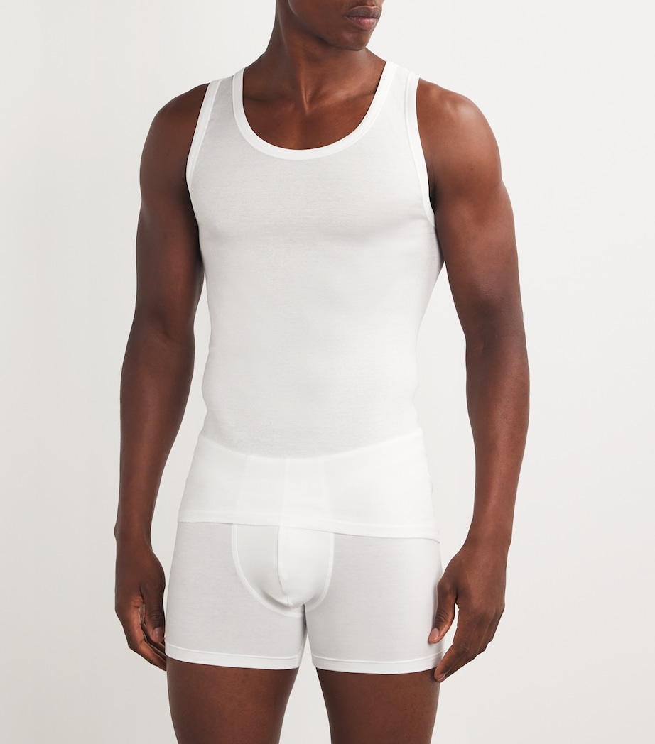 Cotton Pure Vest 0101/WHITE Image 2