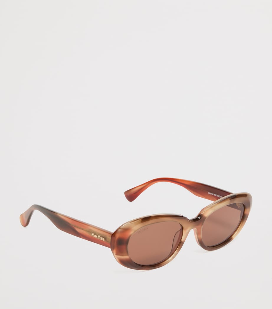 Max Mara Acetate Oval Sunglasses Rust Image 2