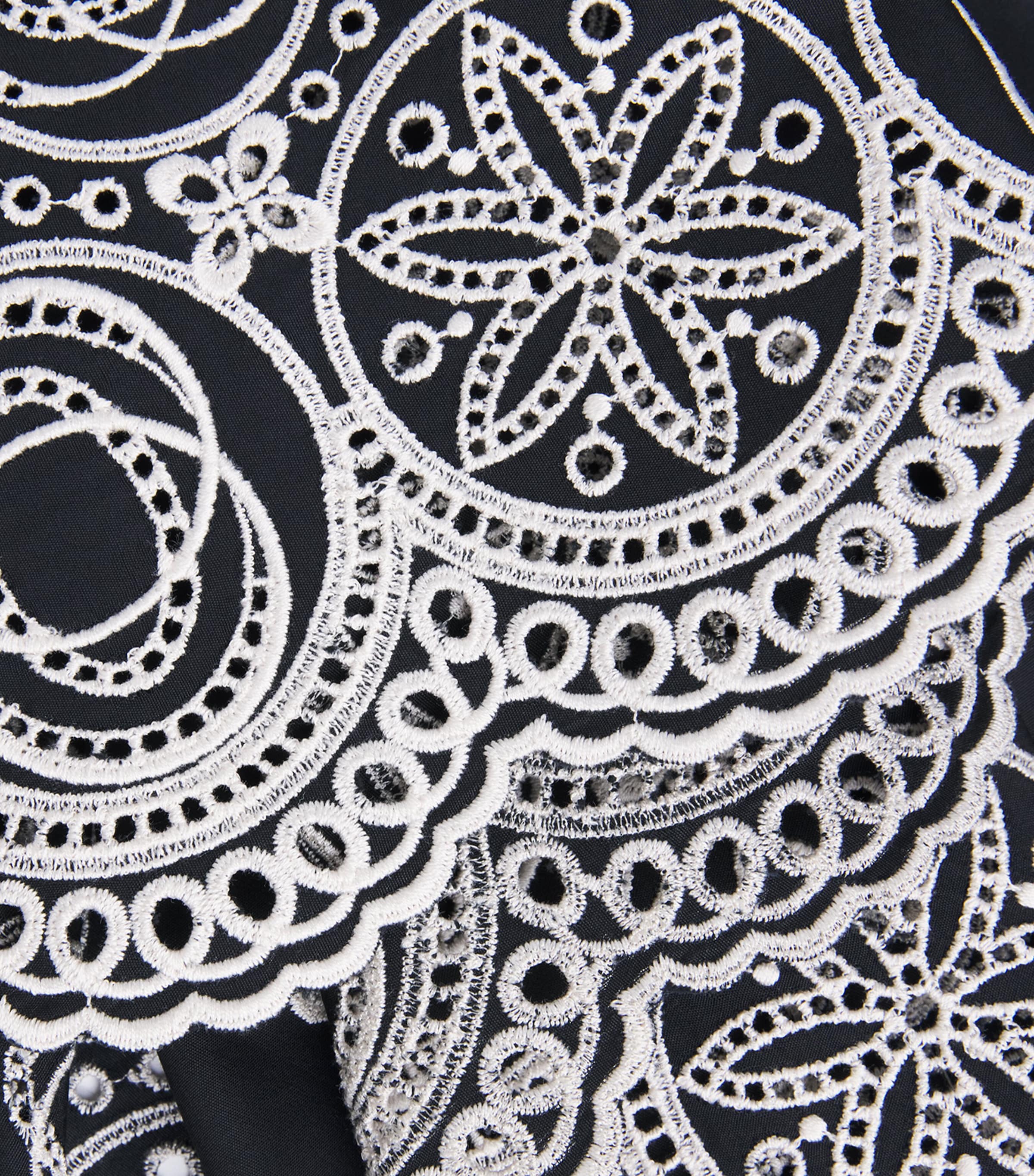 La Doublej Womens Cotton Embroidered Cropped Shirt Sangall Image 6