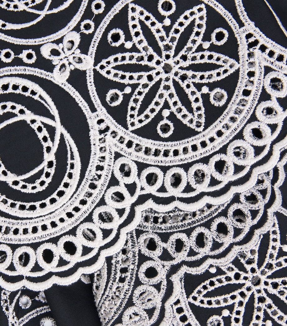 La Doublej Womens Cotton Embroidered Cropped Shirt Sangall Image 6