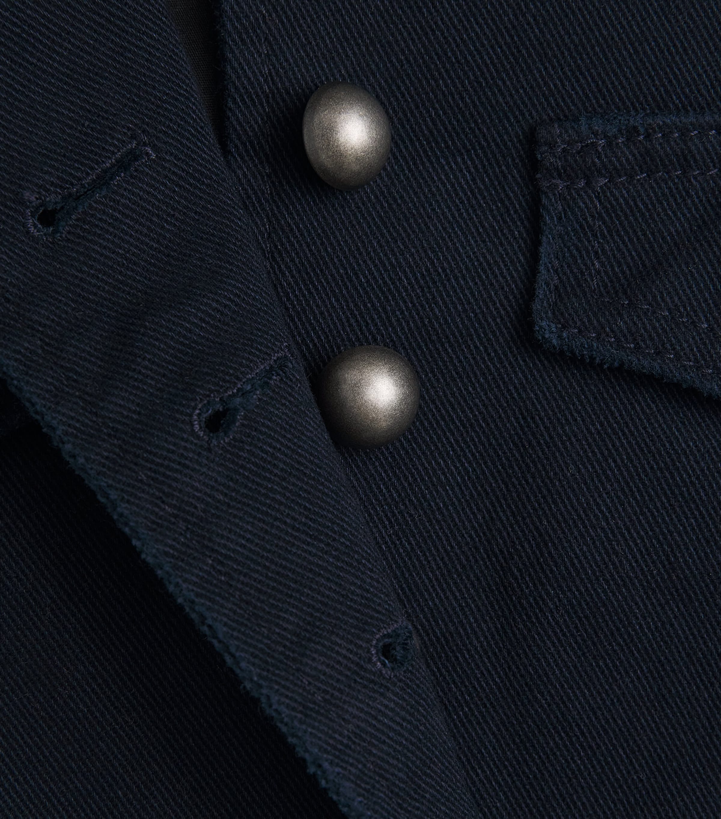 ME+EM Womens Organic Cotton Twill Cropped Jacket Summer Navy Image 6