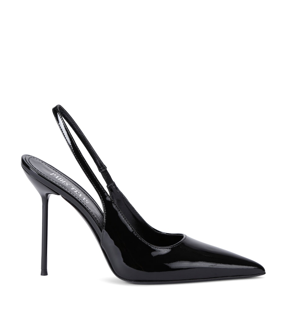 Patent Leather Lidia Slingback Pumps 105 BLACK Image 1
