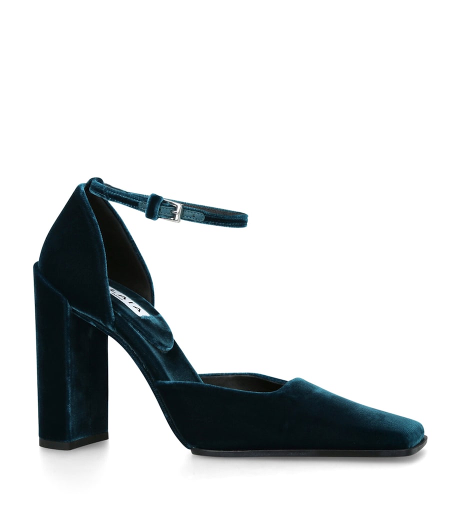 Velvet D’Orsay Pumps 90 PETROL Image 3