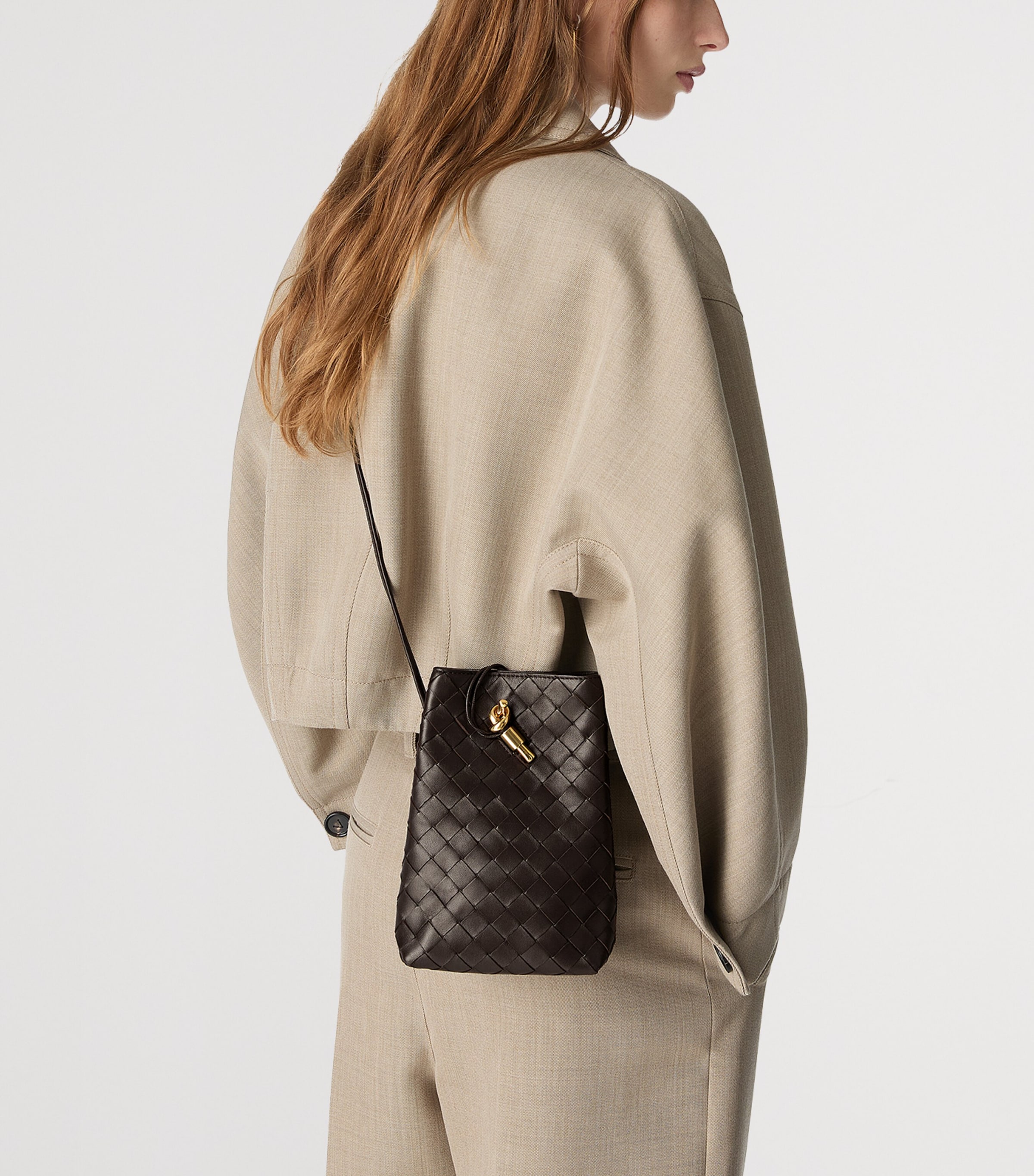 Bottega Veneta Leather Andiamo Phone Pouch Image 2