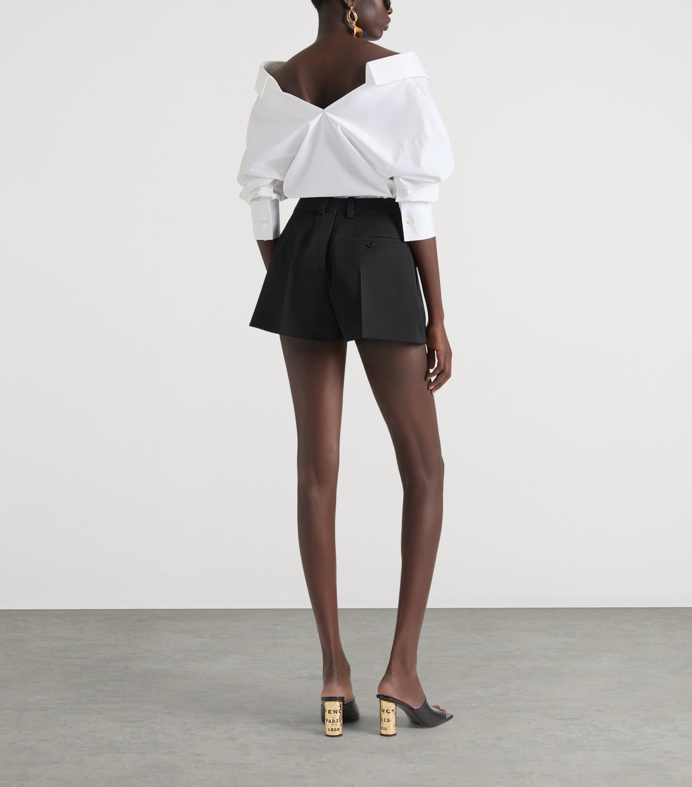 Givenchy Womens Cotton Poplin Slashed Shirt White Image 3