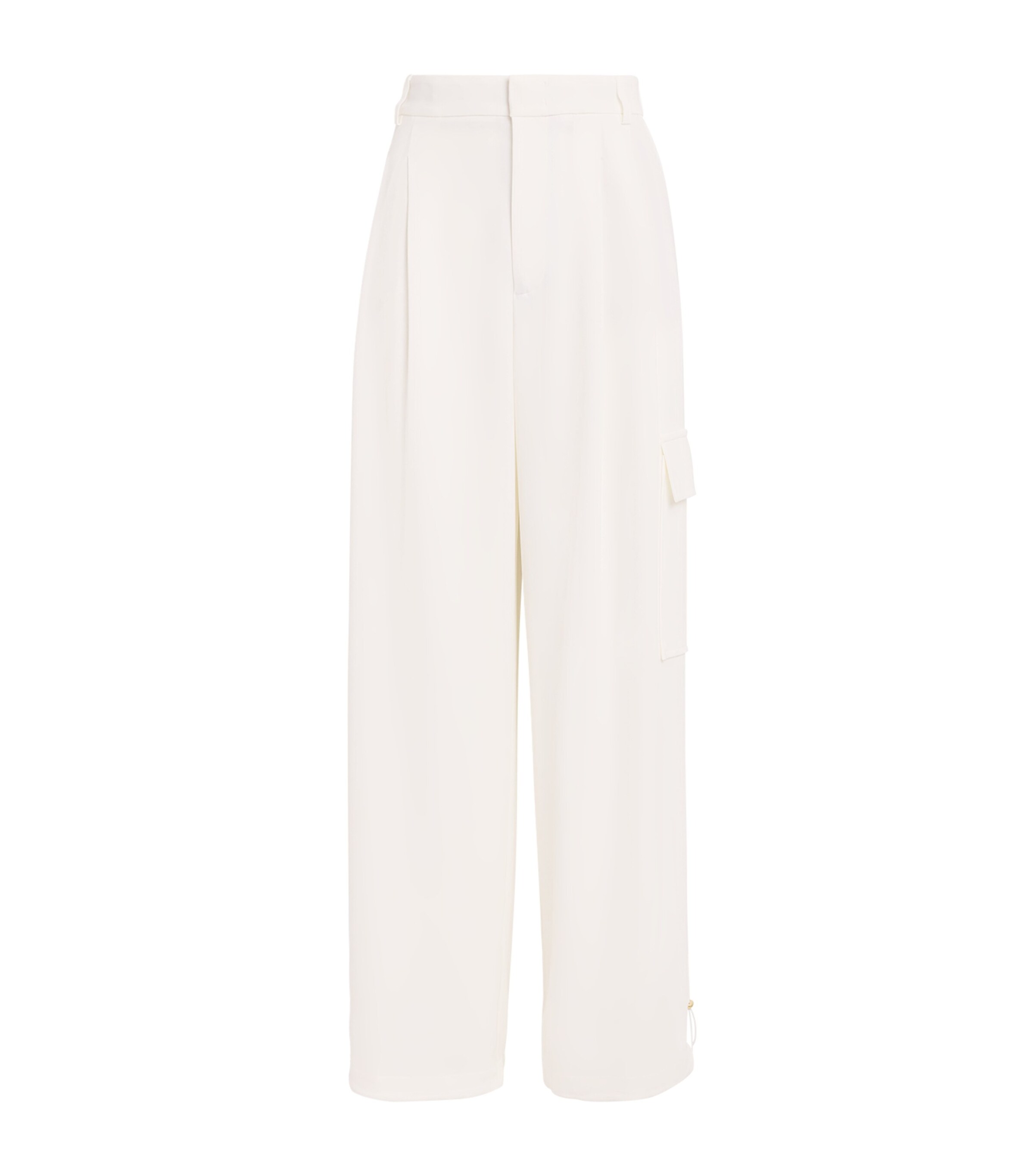Eleventy Womens Cargo-Pocket Tailored Trousers Bianco Image 1