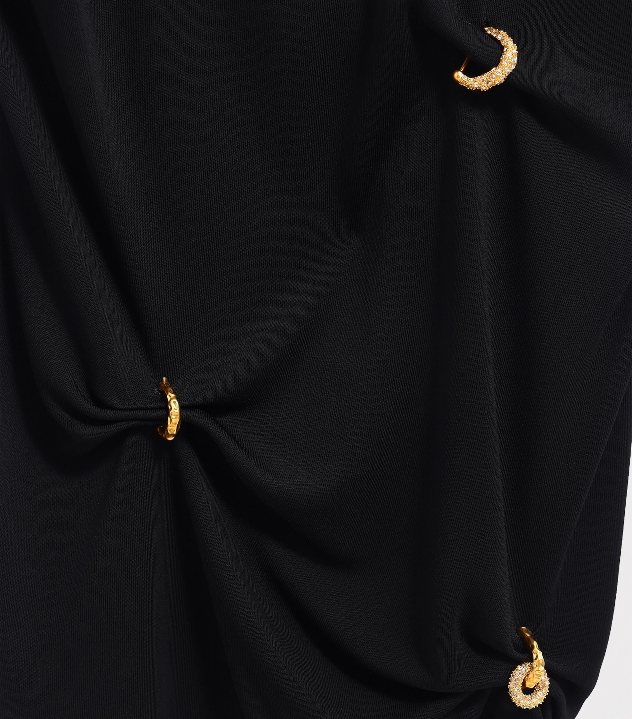 Schiaparelli Womens Piercings Midi Dress Black Image 7