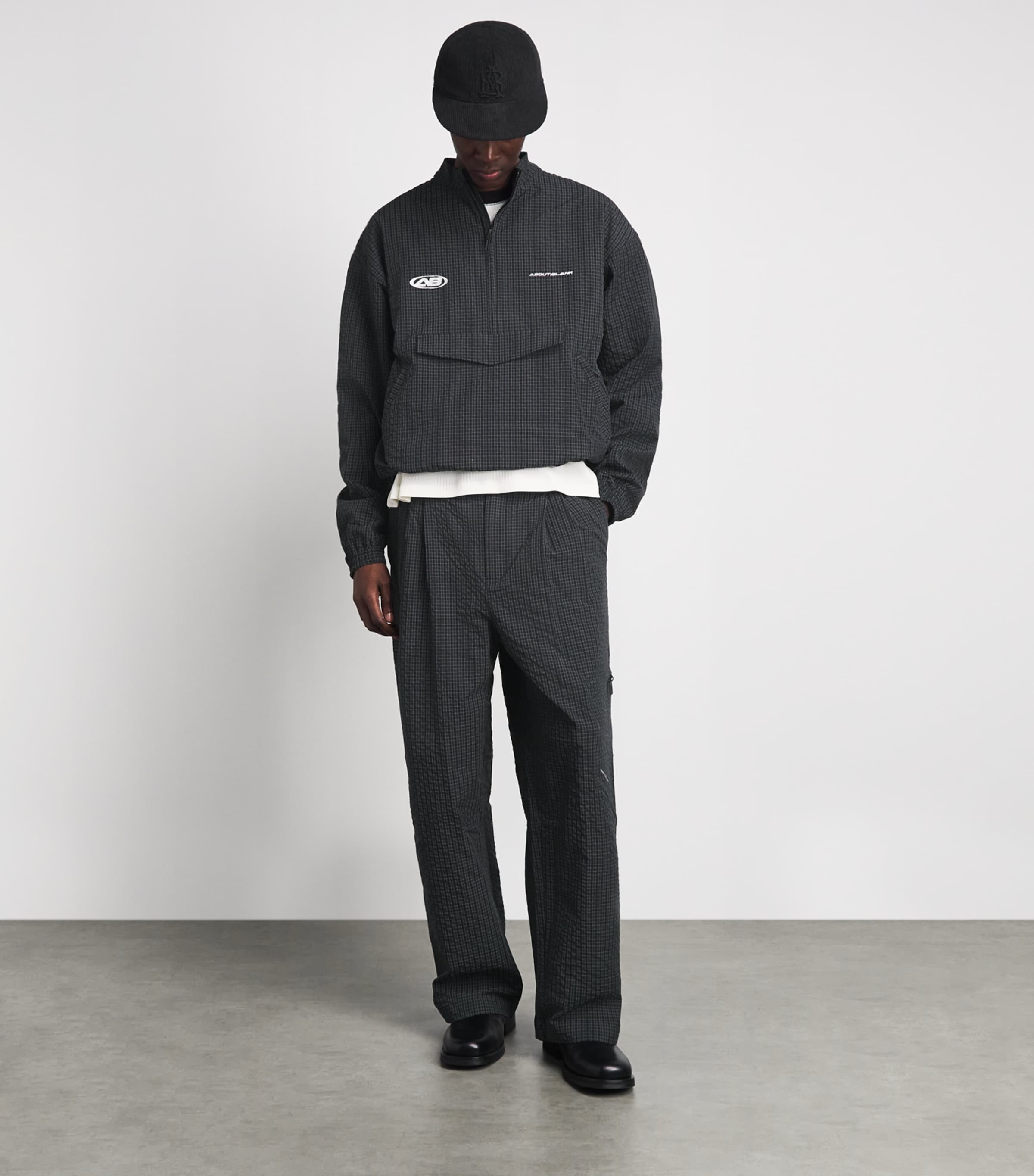 about:blank Mens Overhead Oblique Jacket Navy Check Image 2